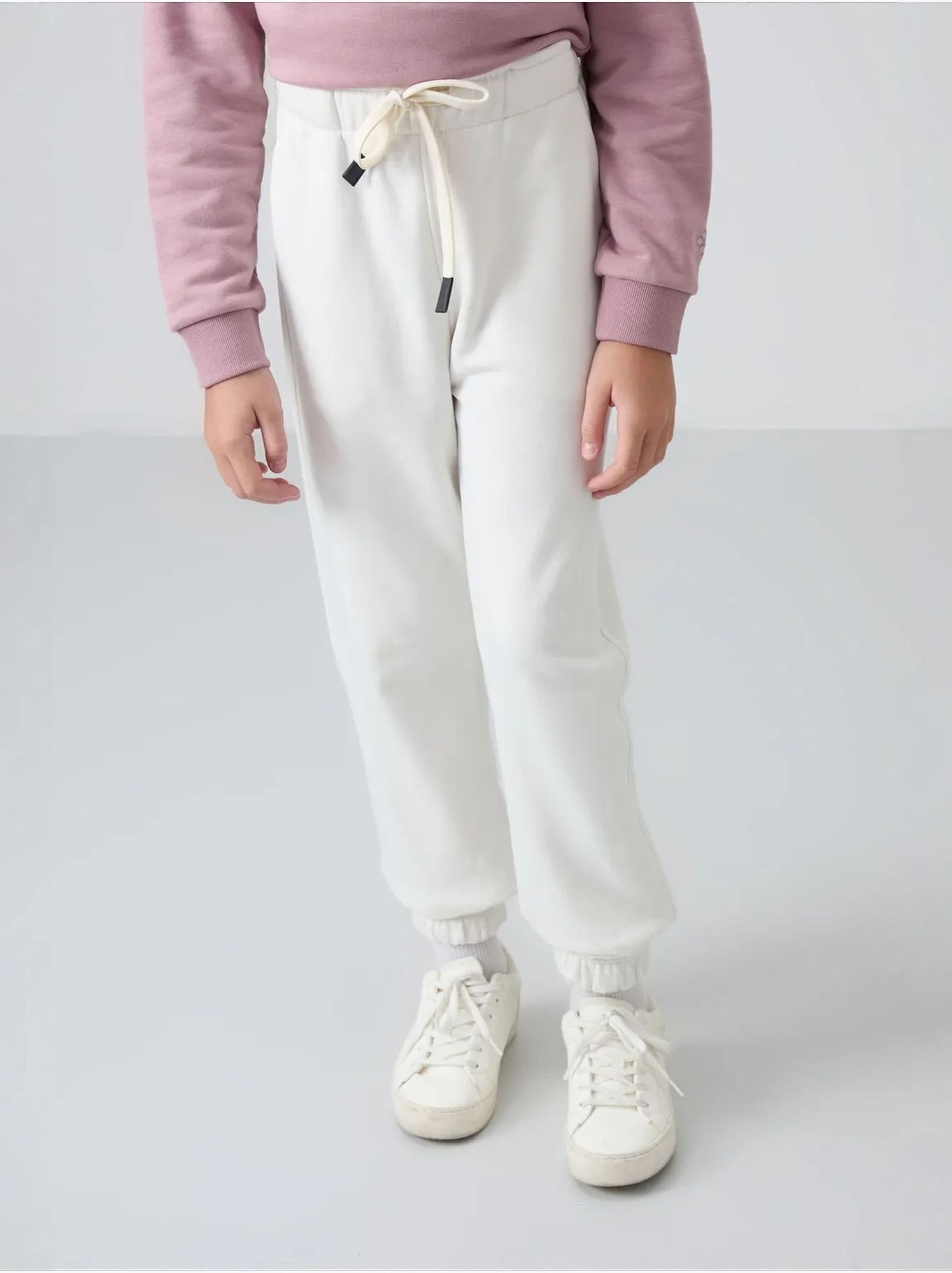 Pantalon jeune à taille cordon tommy - Blanc cassé