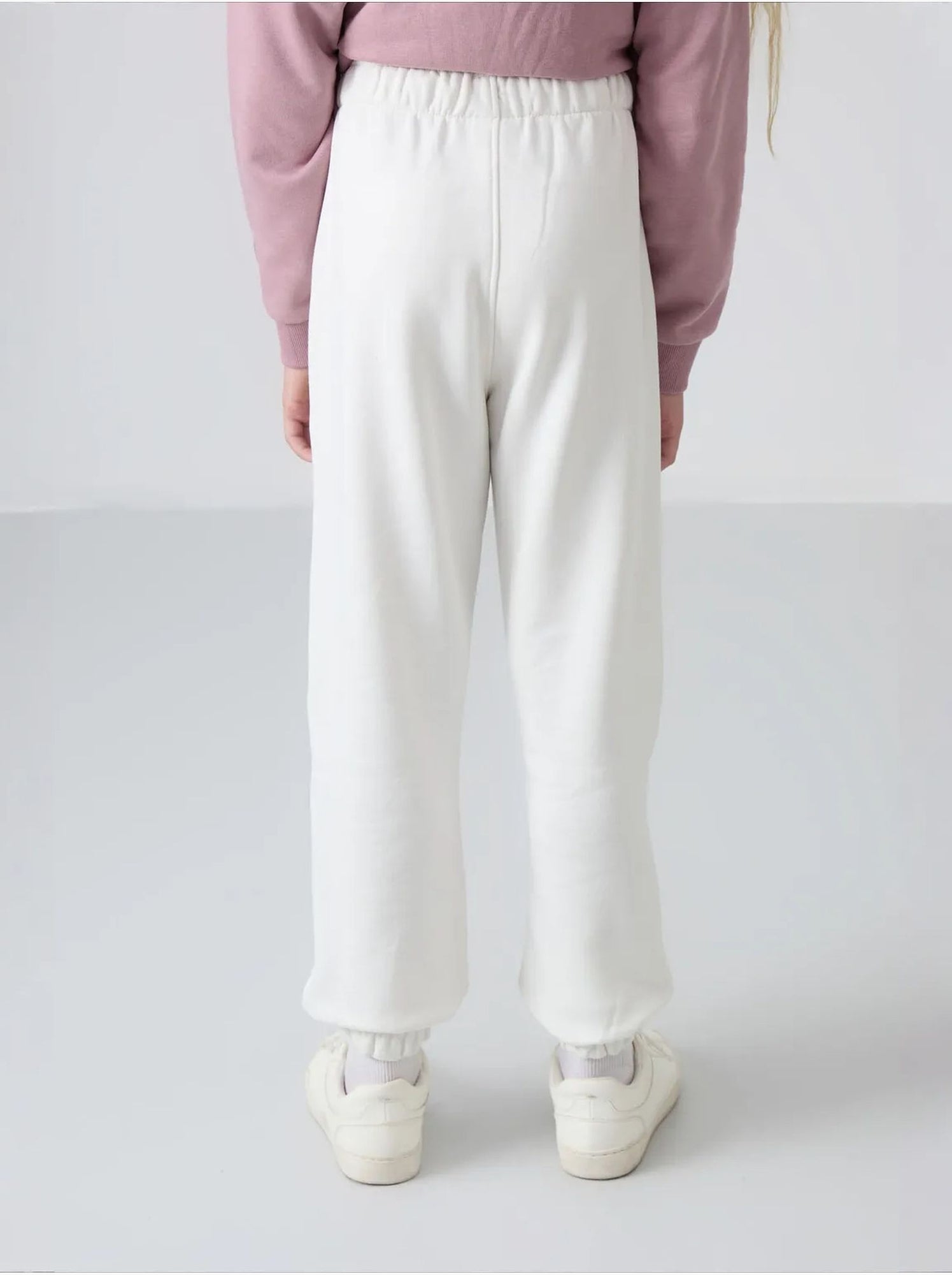 Pantalon jeune à taille cordon tommy - Blanc cassé