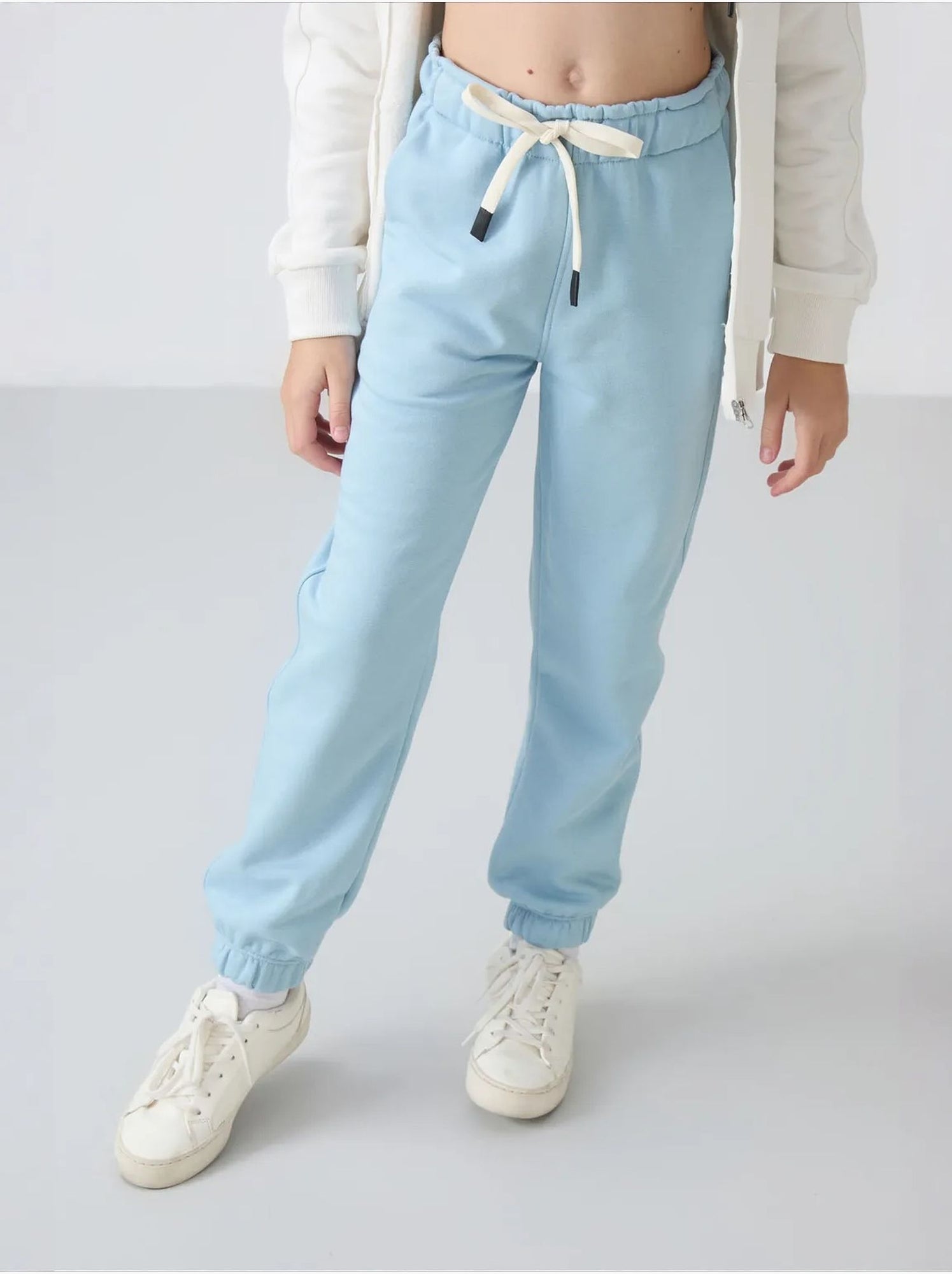 Pantalon jeune à taille cordon tommy - Bleu ciel