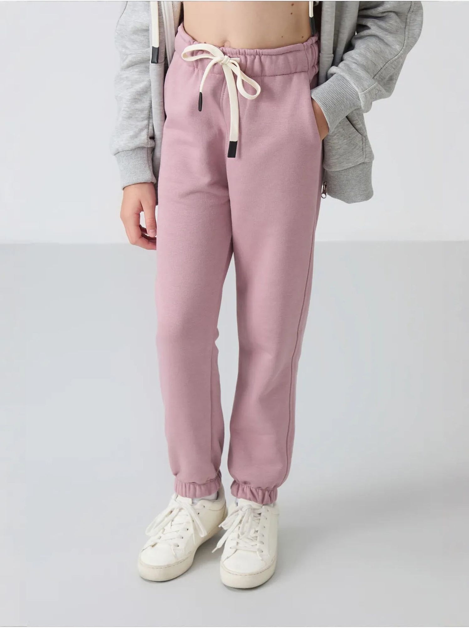 Pantalon jeune à taille cordon tommy - Mauve