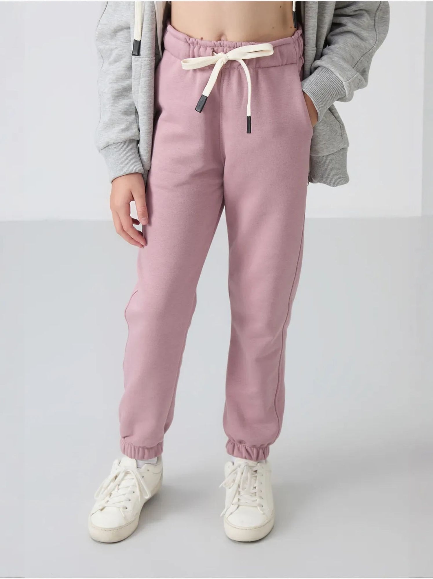 Pantalon jeune à taille cordon tommy - Mauve