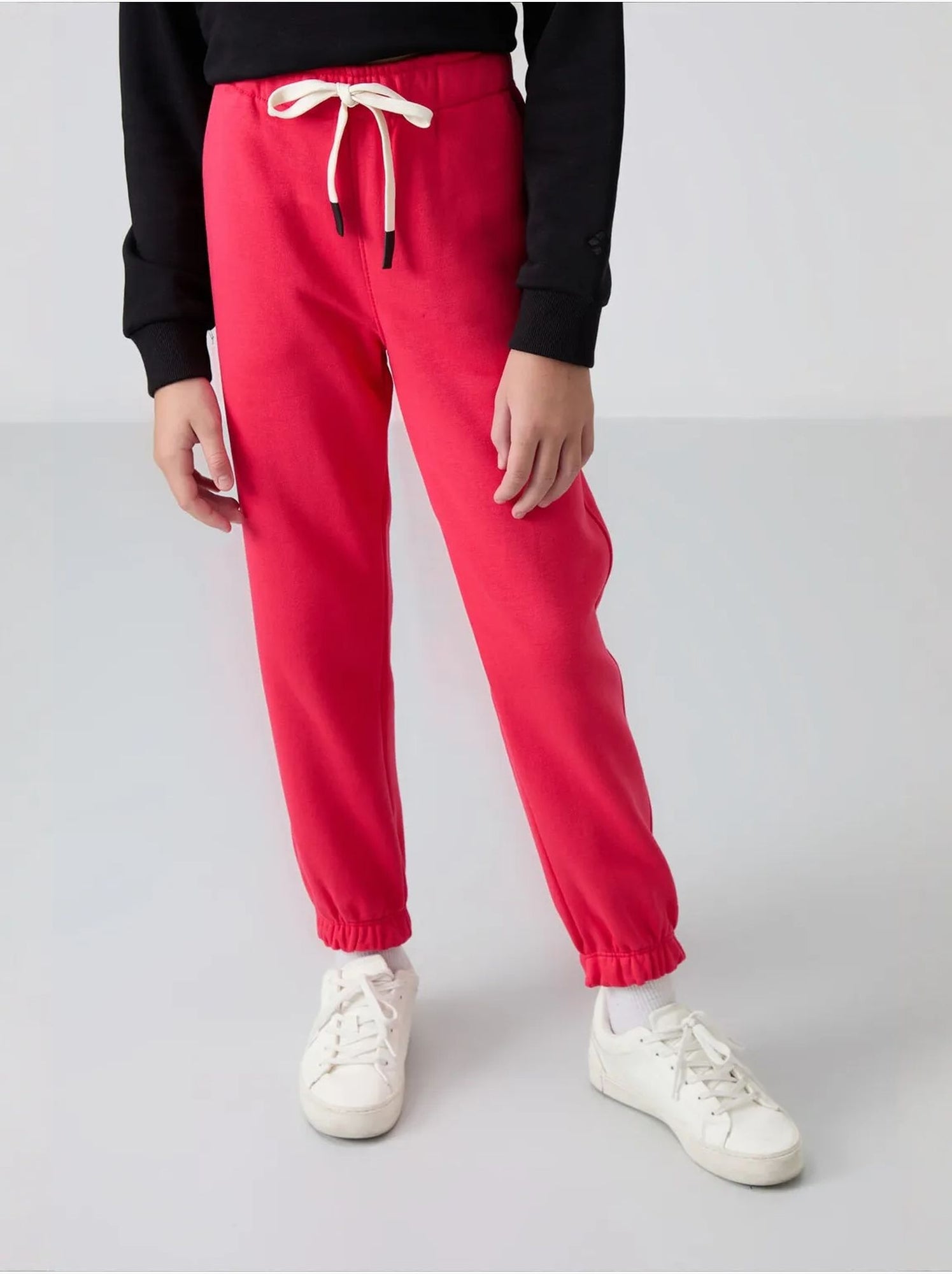 Pantalon jeune à taille cordon tommy - Rose fluo/Solinotes
