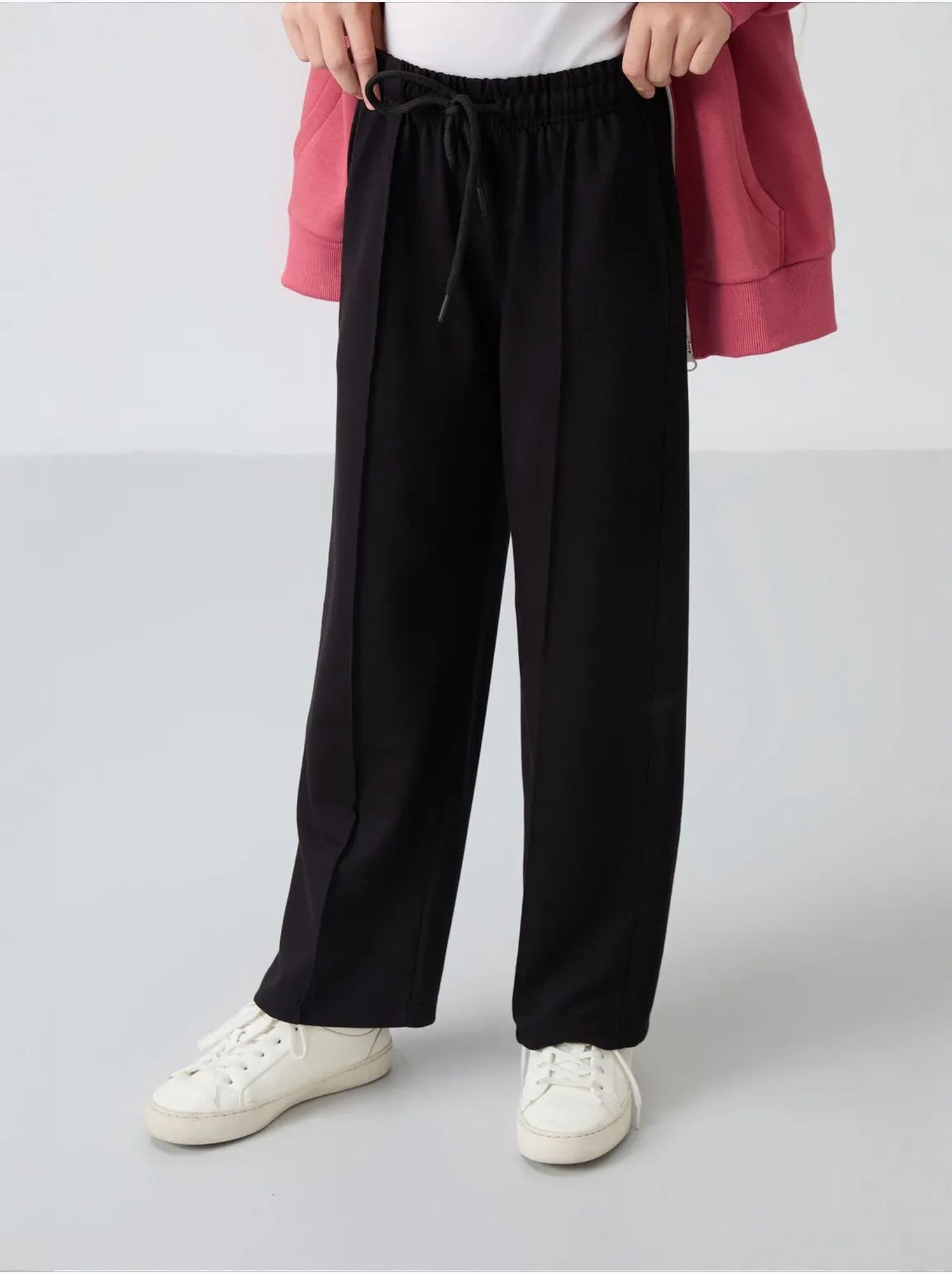 Pantalon jeune en mélange de coton tommy - Gris