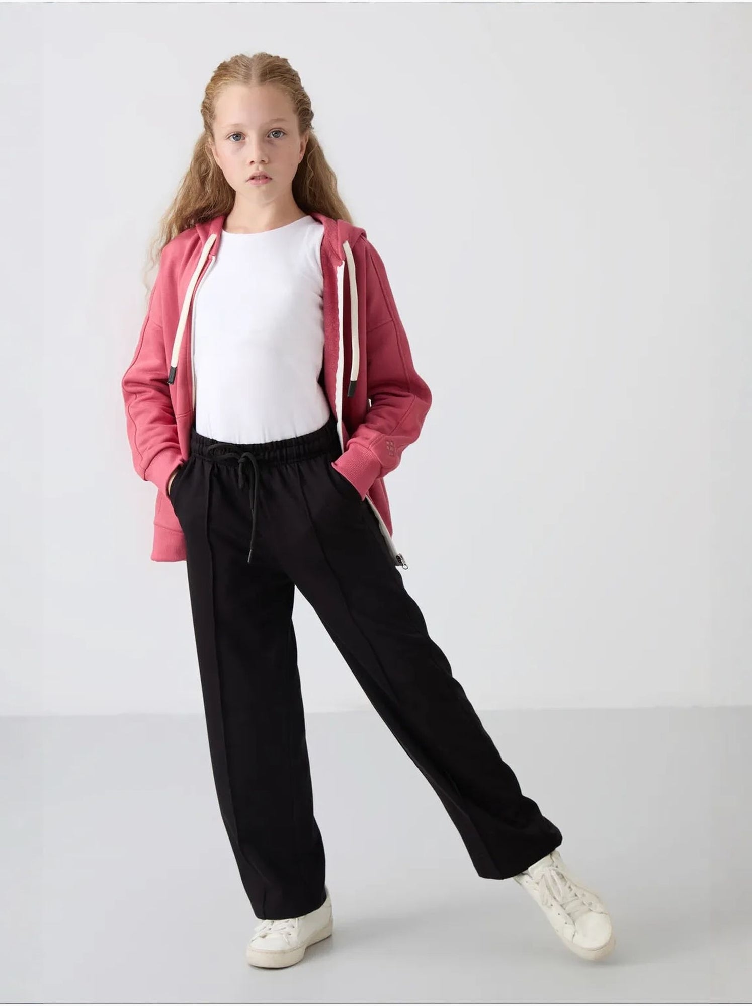 Pantalon jeune en mélange de coton tommy - Gris