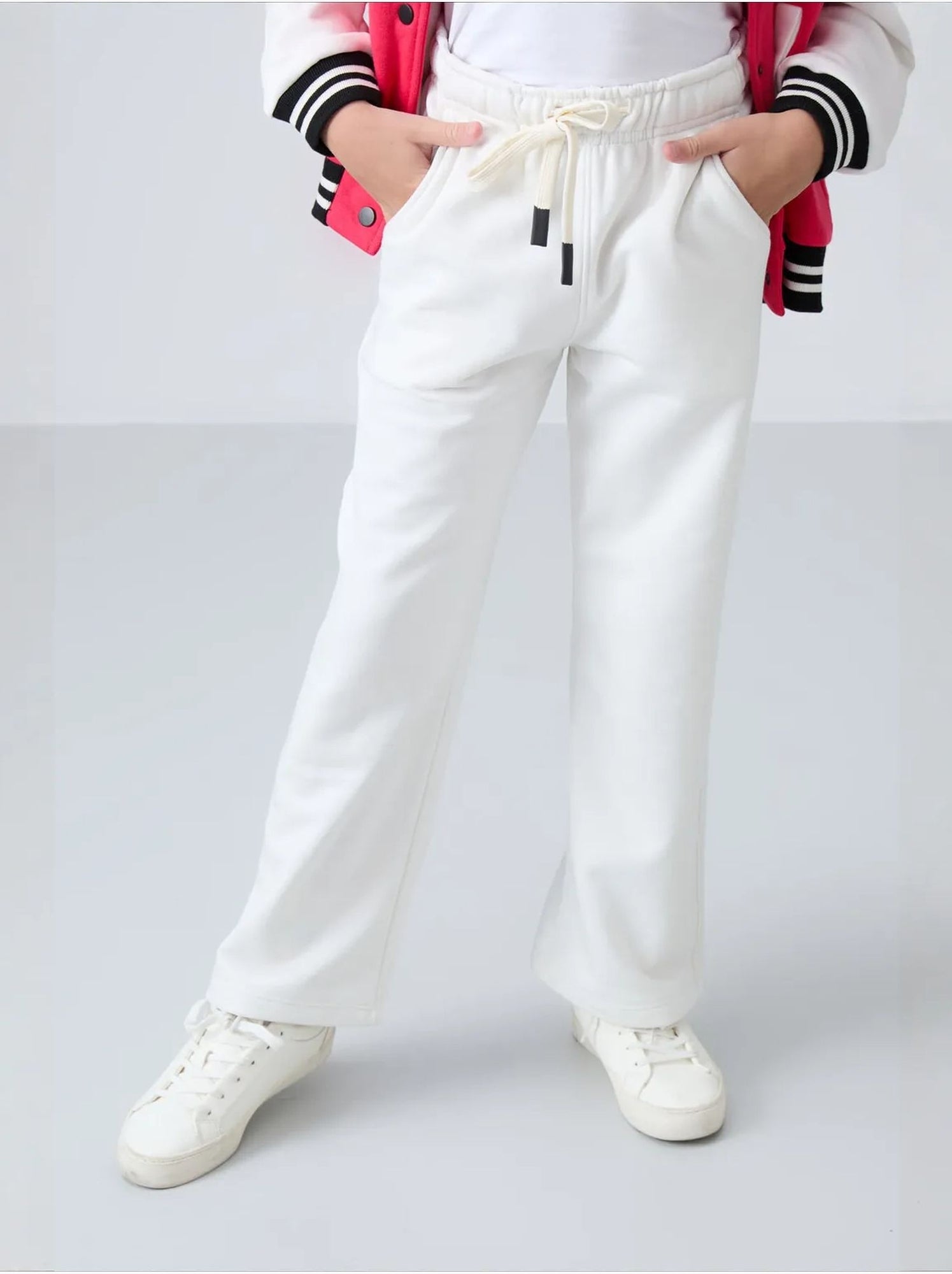 Pantalon jeunesse à cordon tommy - Blanc cassé