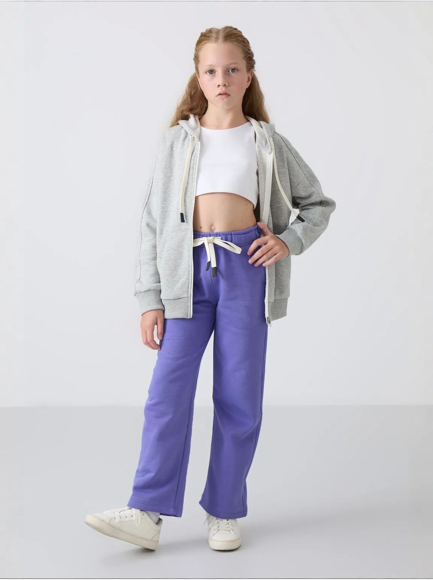 Pantalon jeunesse à cordon tommy - Lavande