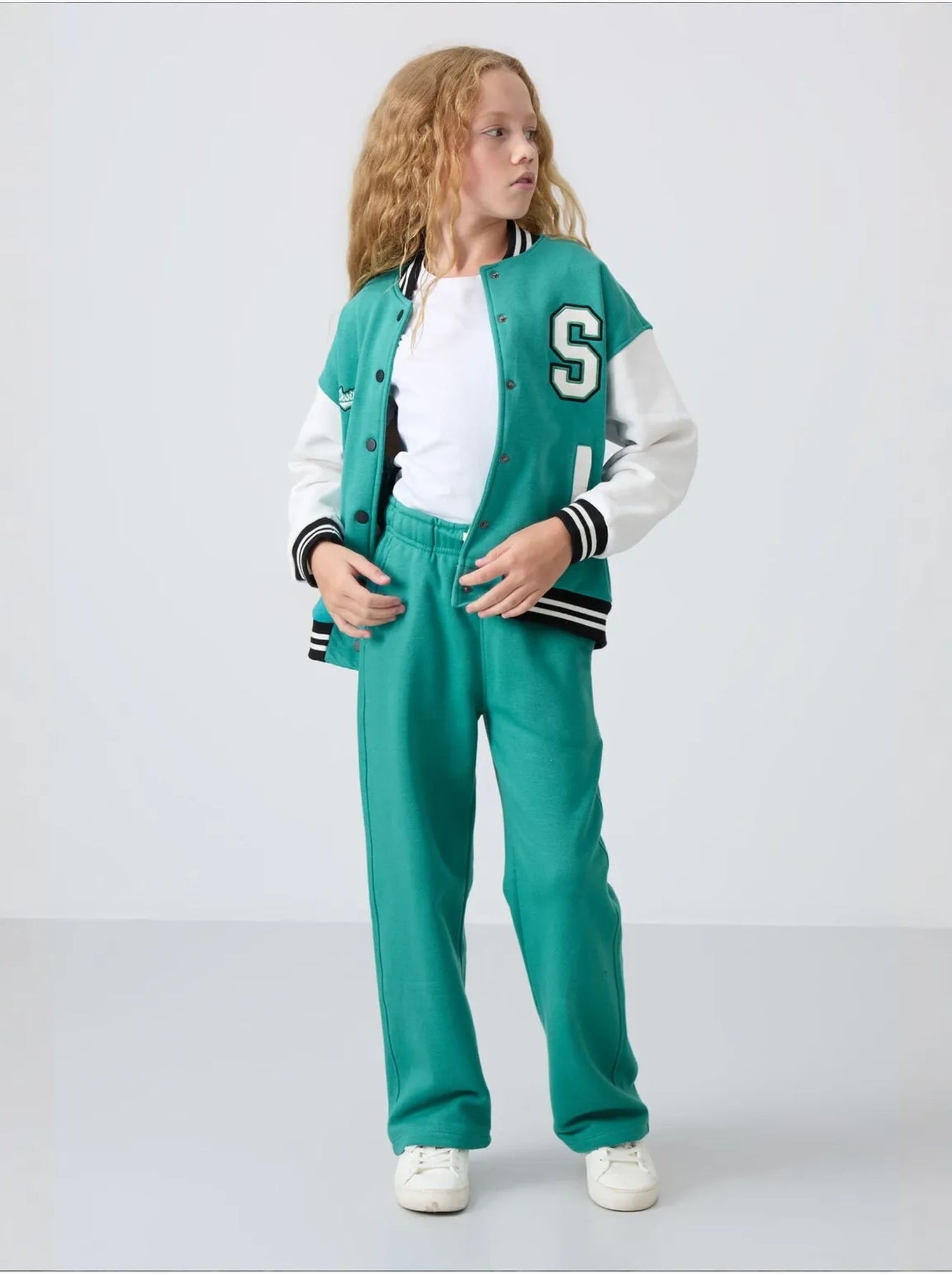 Pantalon jeunesse à cordon tommy - Vert émeraude