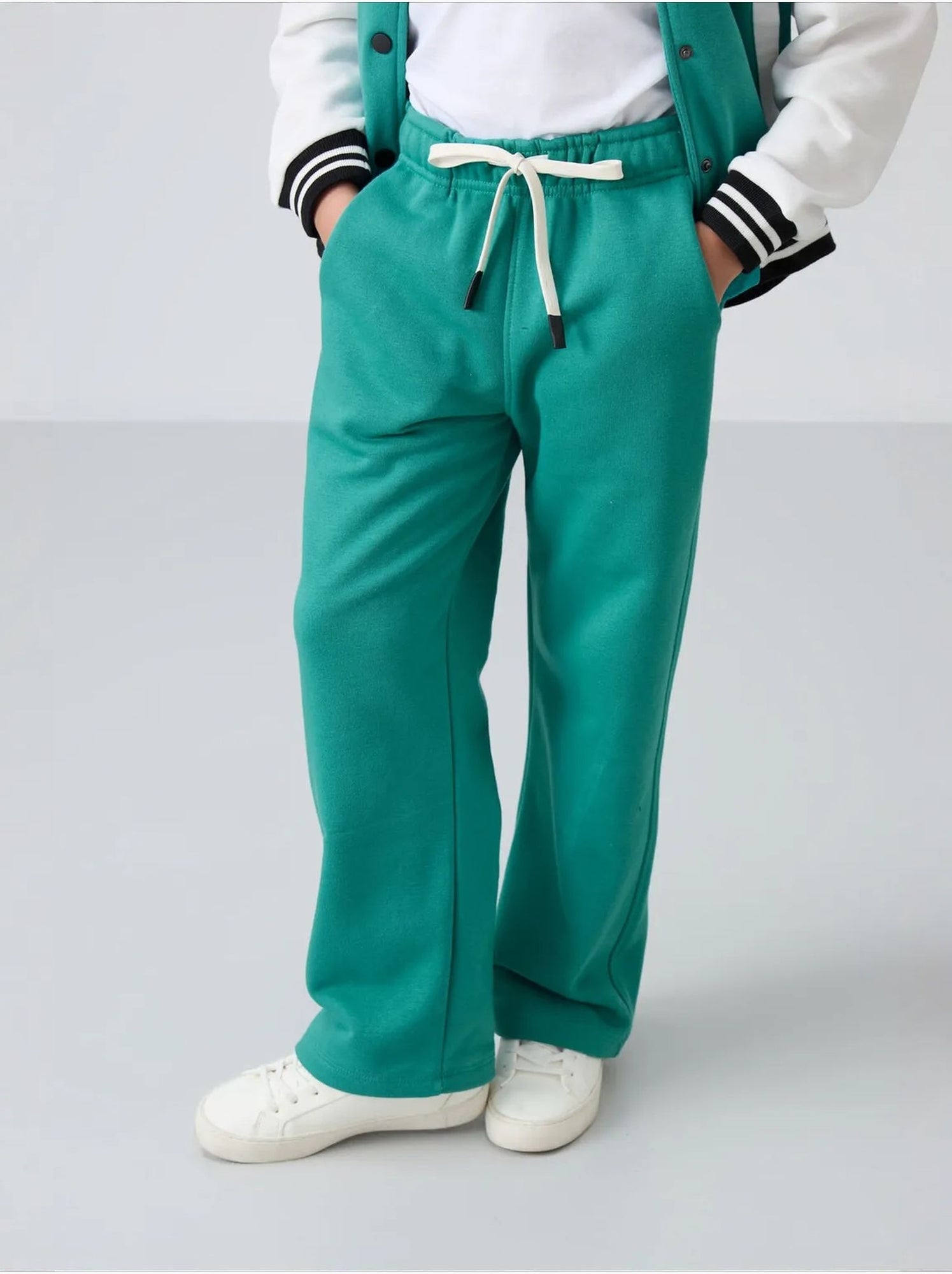 Pantalon jeunesse à cordon tommy - Vert émeraude