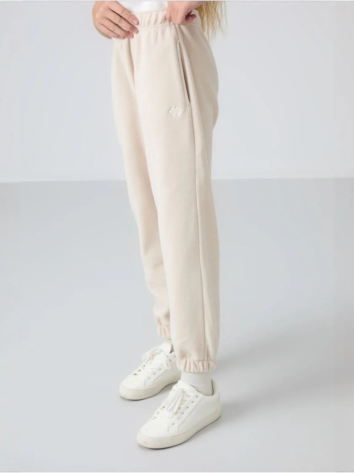 Pantalon jeunesse uni tommy - Beige naturel