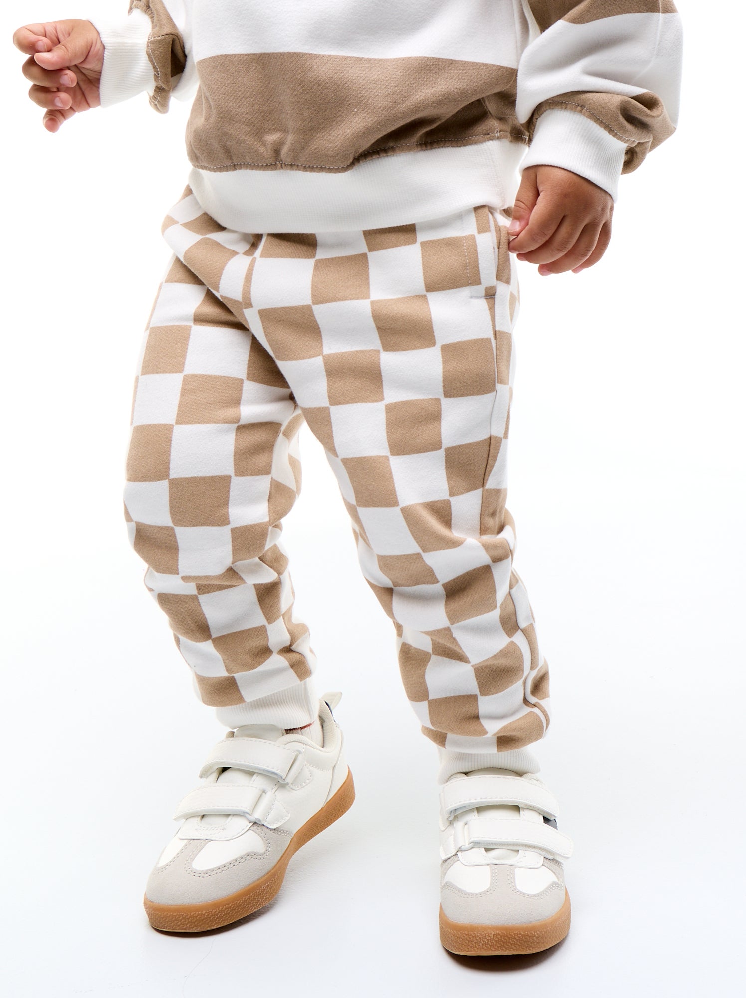 Pantalon jogging à motif - Beige (FXG74_3)