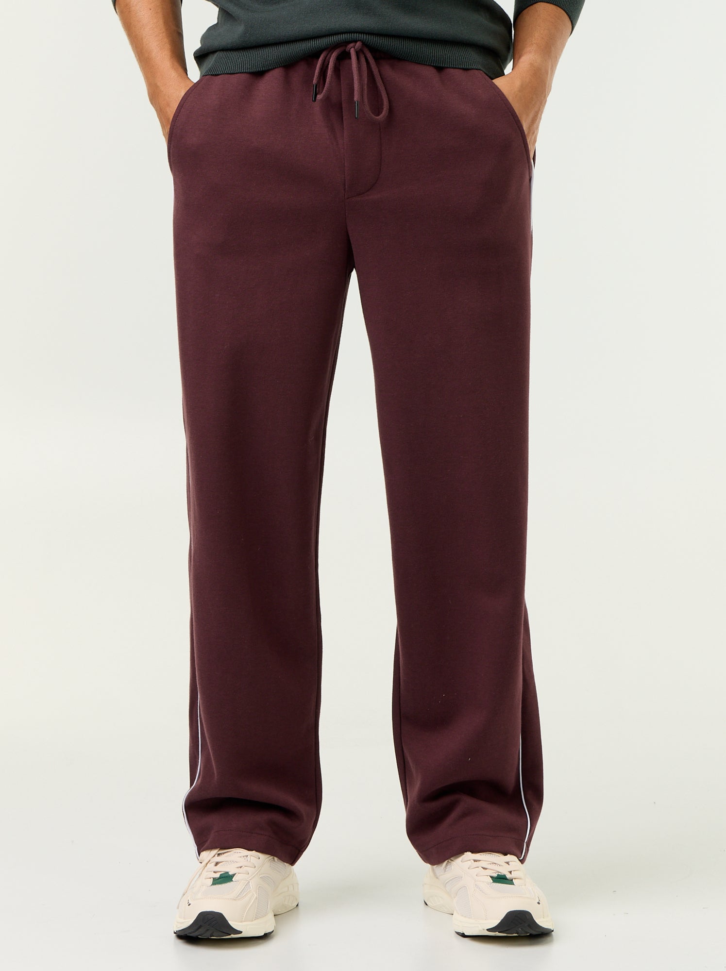 Pantalon jogging avec liserés - Violet