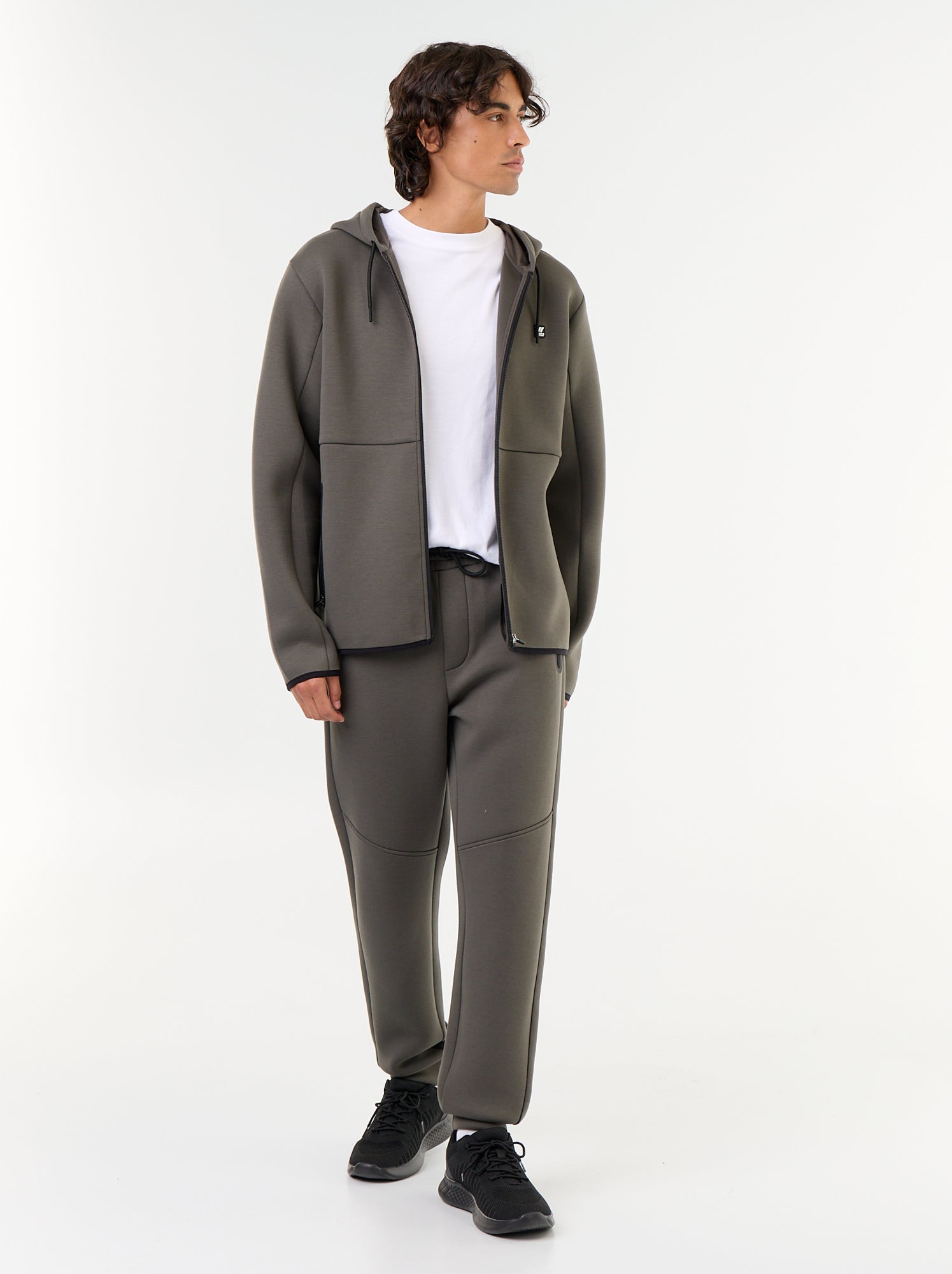 Pantalon jogging avec poches zippées - Kaki
