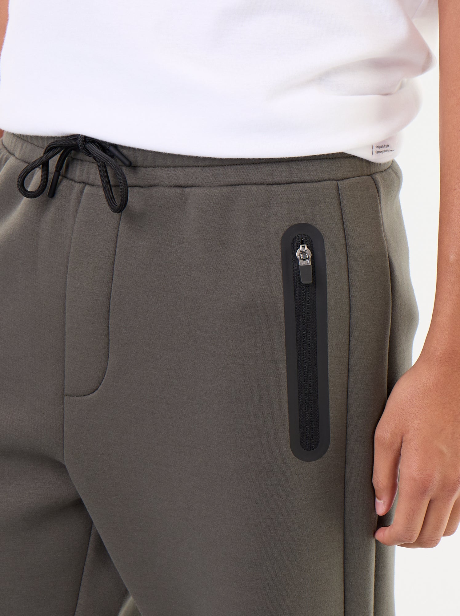 Pantalon jogging avec poches zippées - Kaki