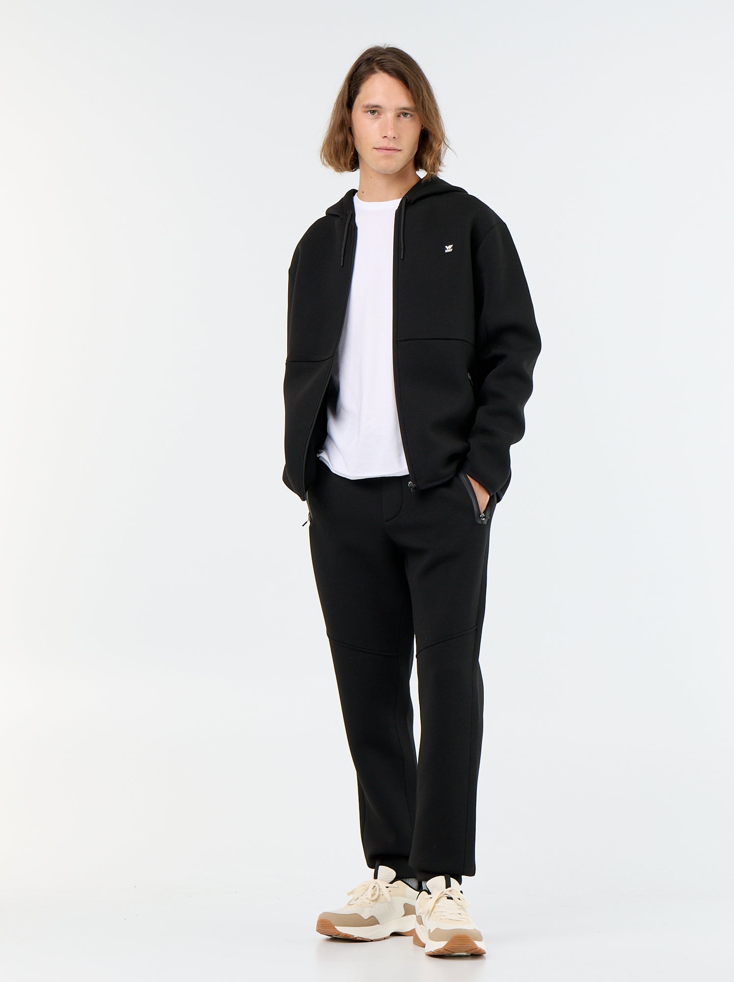 Pantalon jogging avec poches zippées - Noir