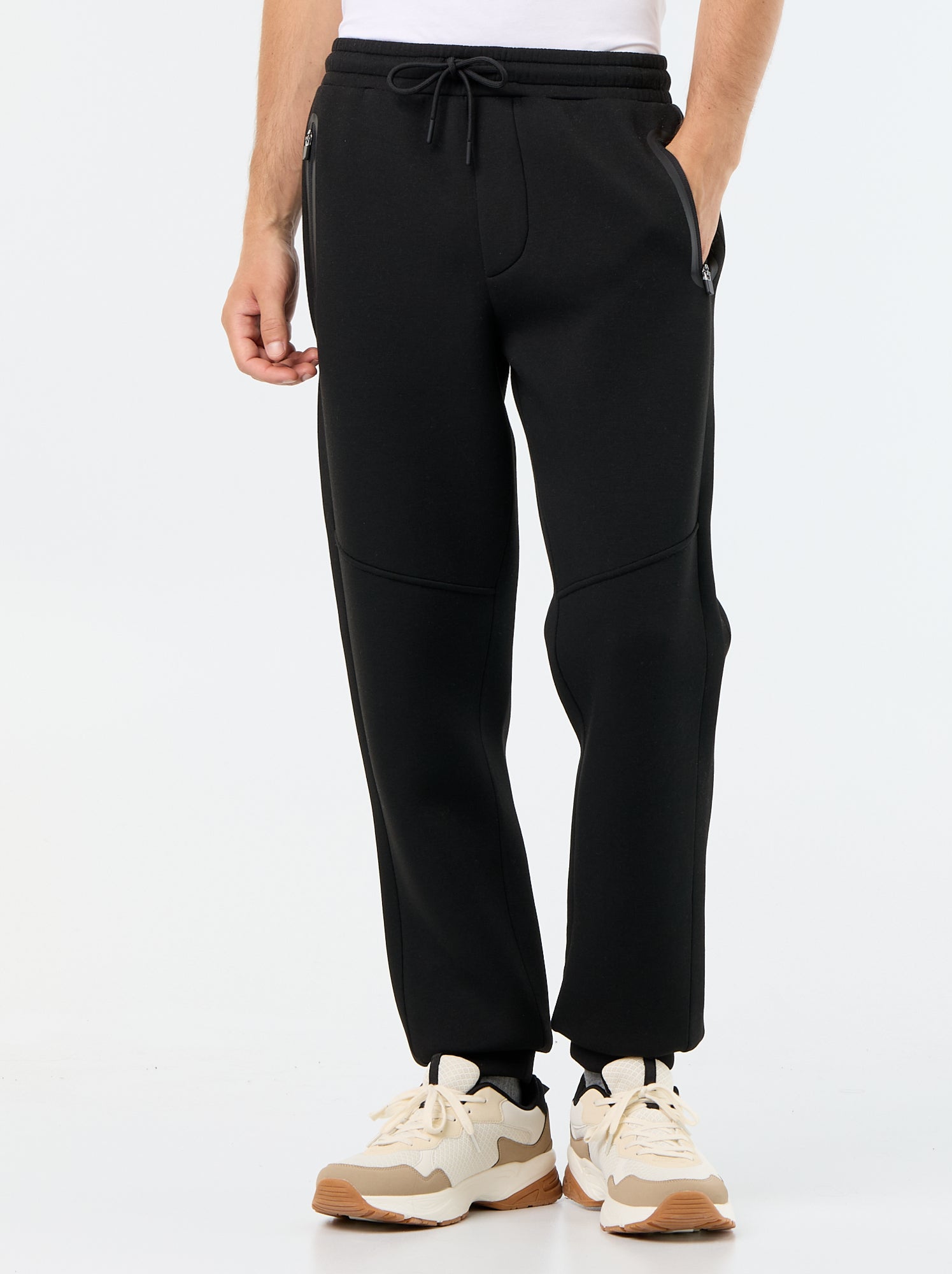 Pantalon jogging avec poches zippées - Noir