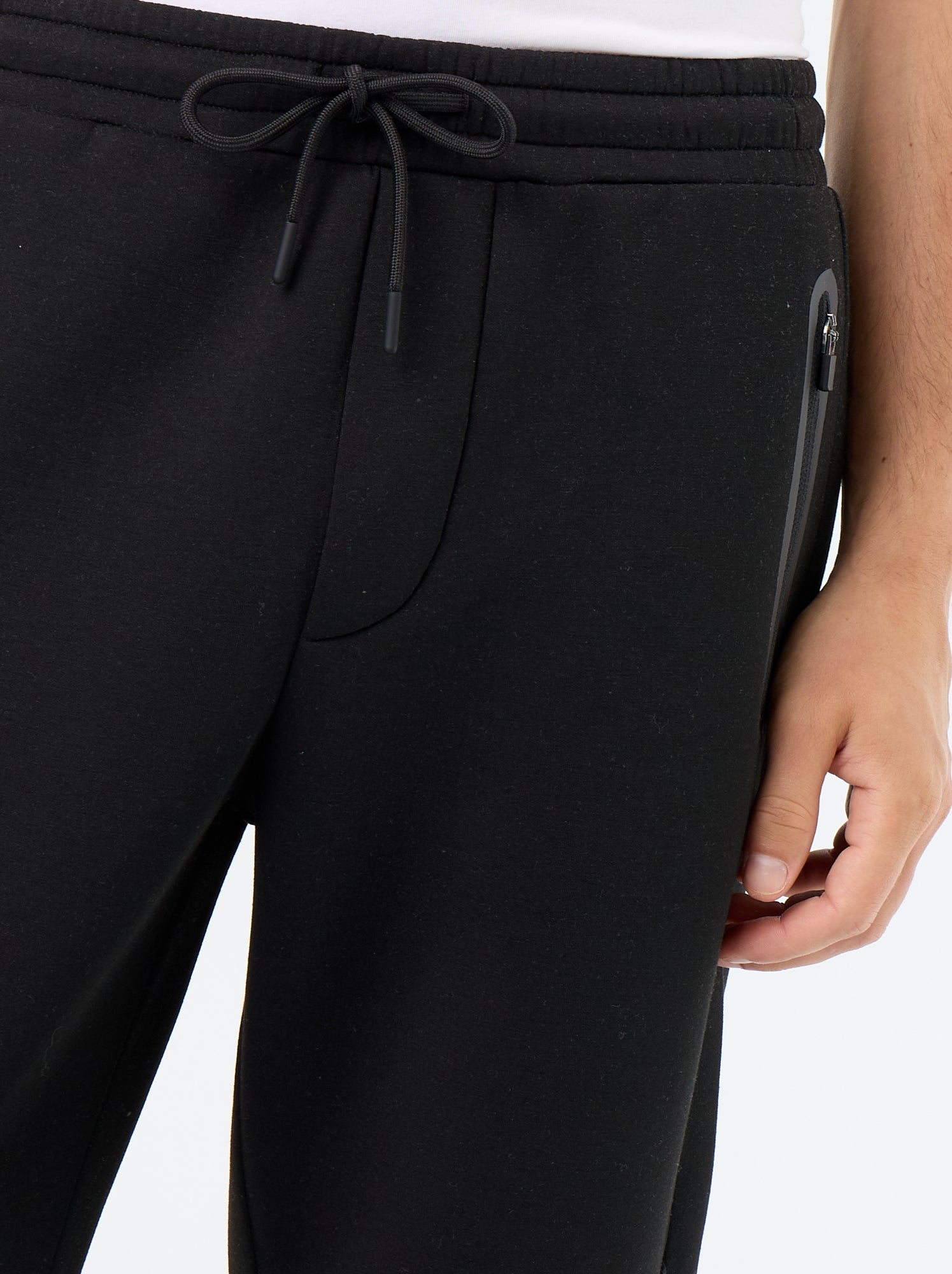 Pantalon jogging avec poches zippées - Noir