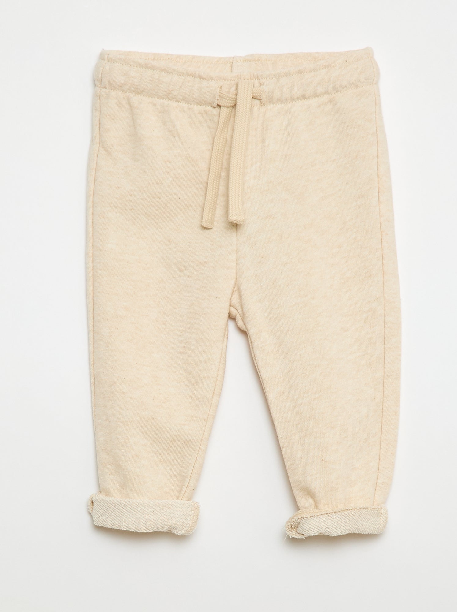 Pantalon jogging en molleton non gratté - Beige (ETY98_1)