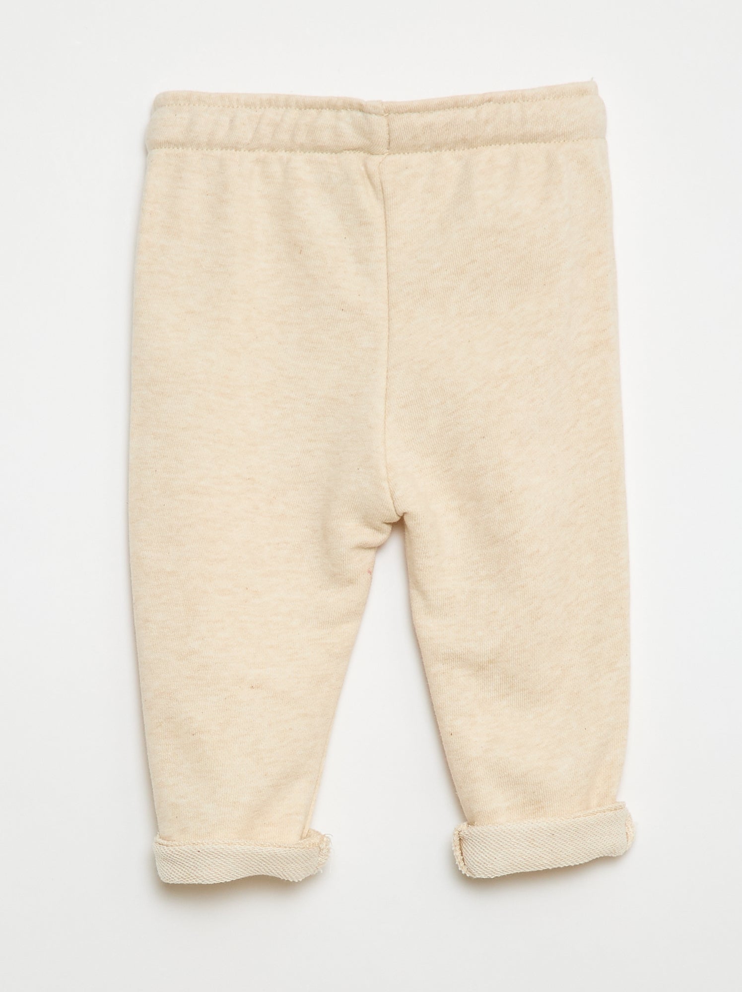 Pantalon jogging en molleton non gratté - Beige (ETY98_1)