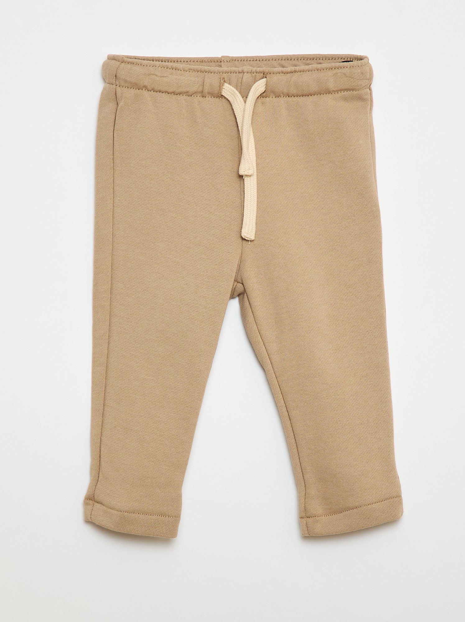 Pantalon jogging en molleton non gratté - Beige (ETY98_8)