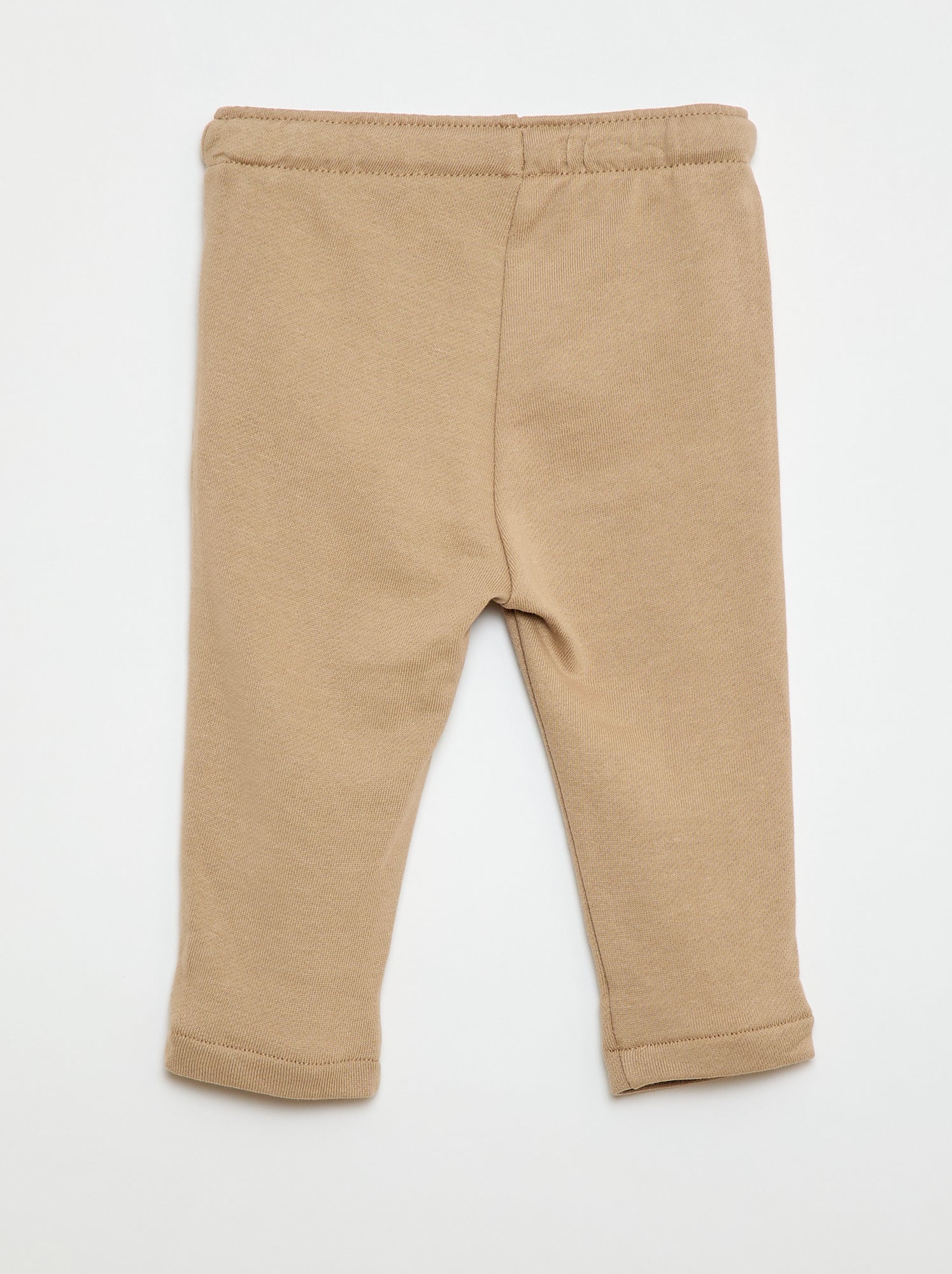 Pantalon jogging en molleton non gratté - Beige (ETY98_8)