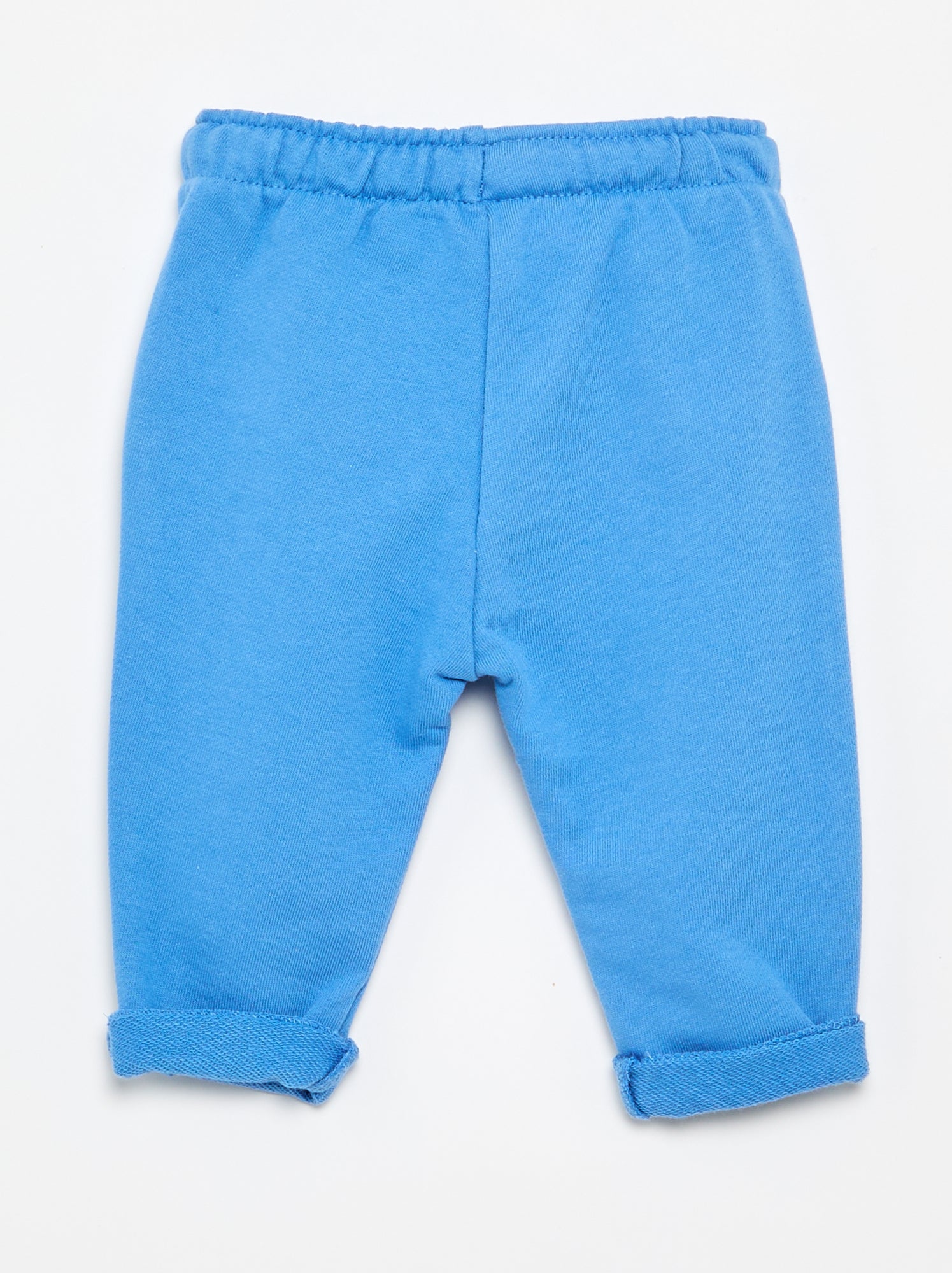 Pantalon jogging en molleton non gratté - Bleu (ETY98_10)