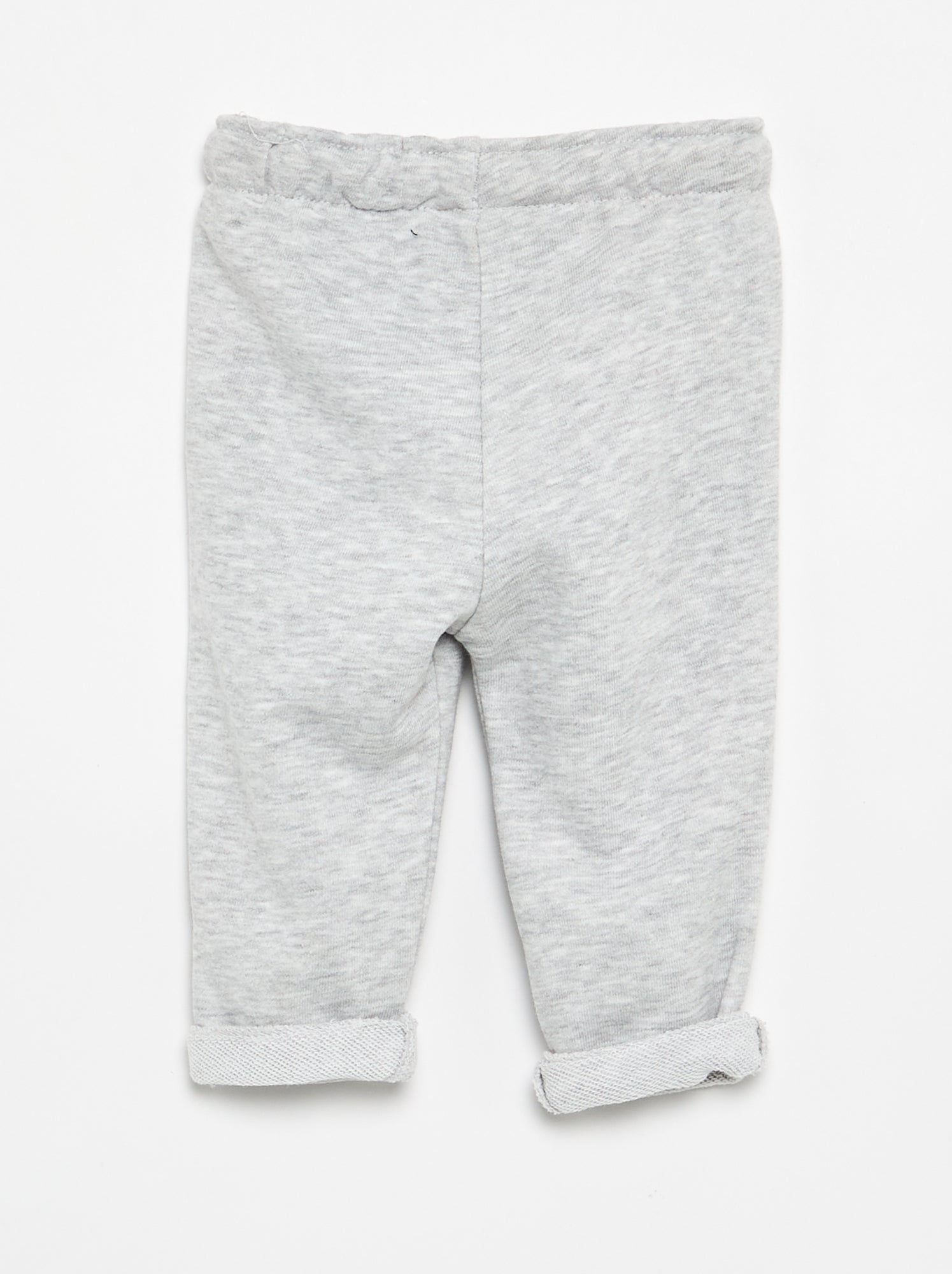 Pantalon jogging en molleton non gratté - Gris