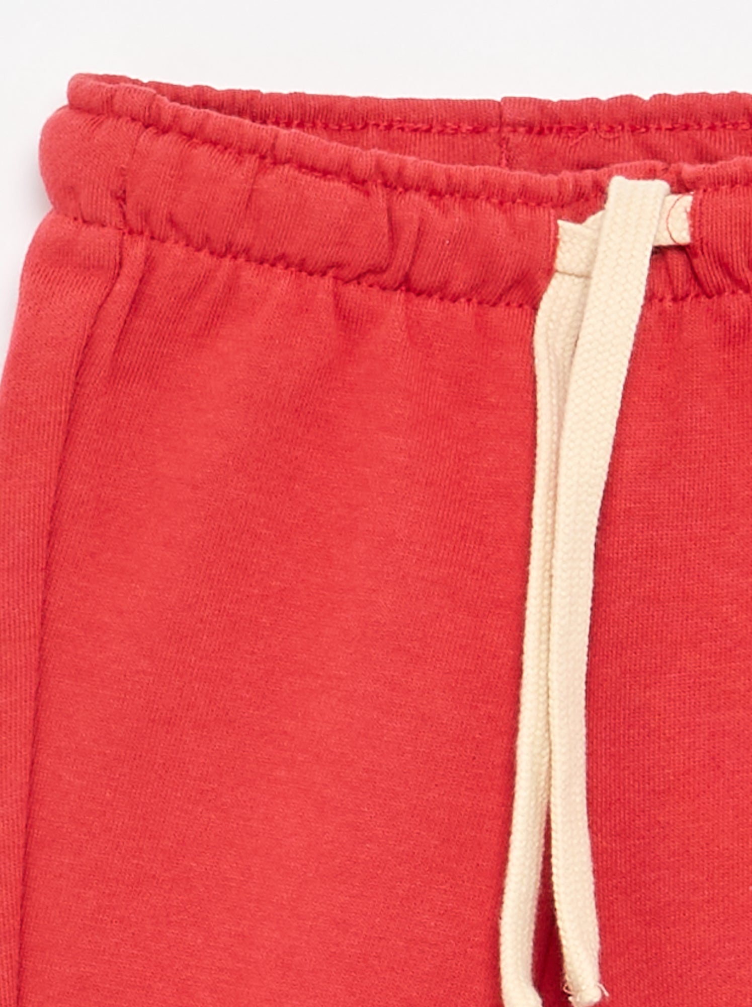 Pantalon jogging en molleton non gratté - Rouge