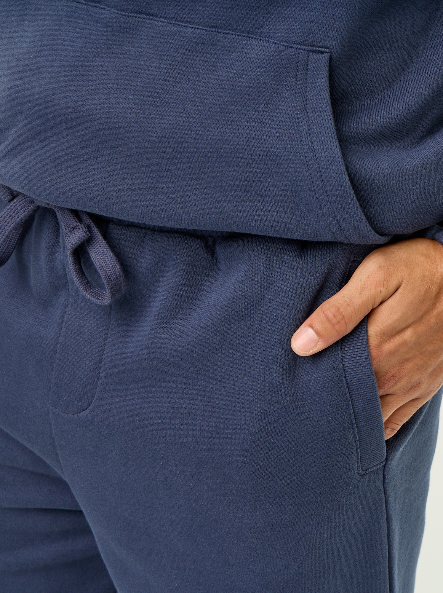 Pantalon jogging en molleton uni - Bleu
