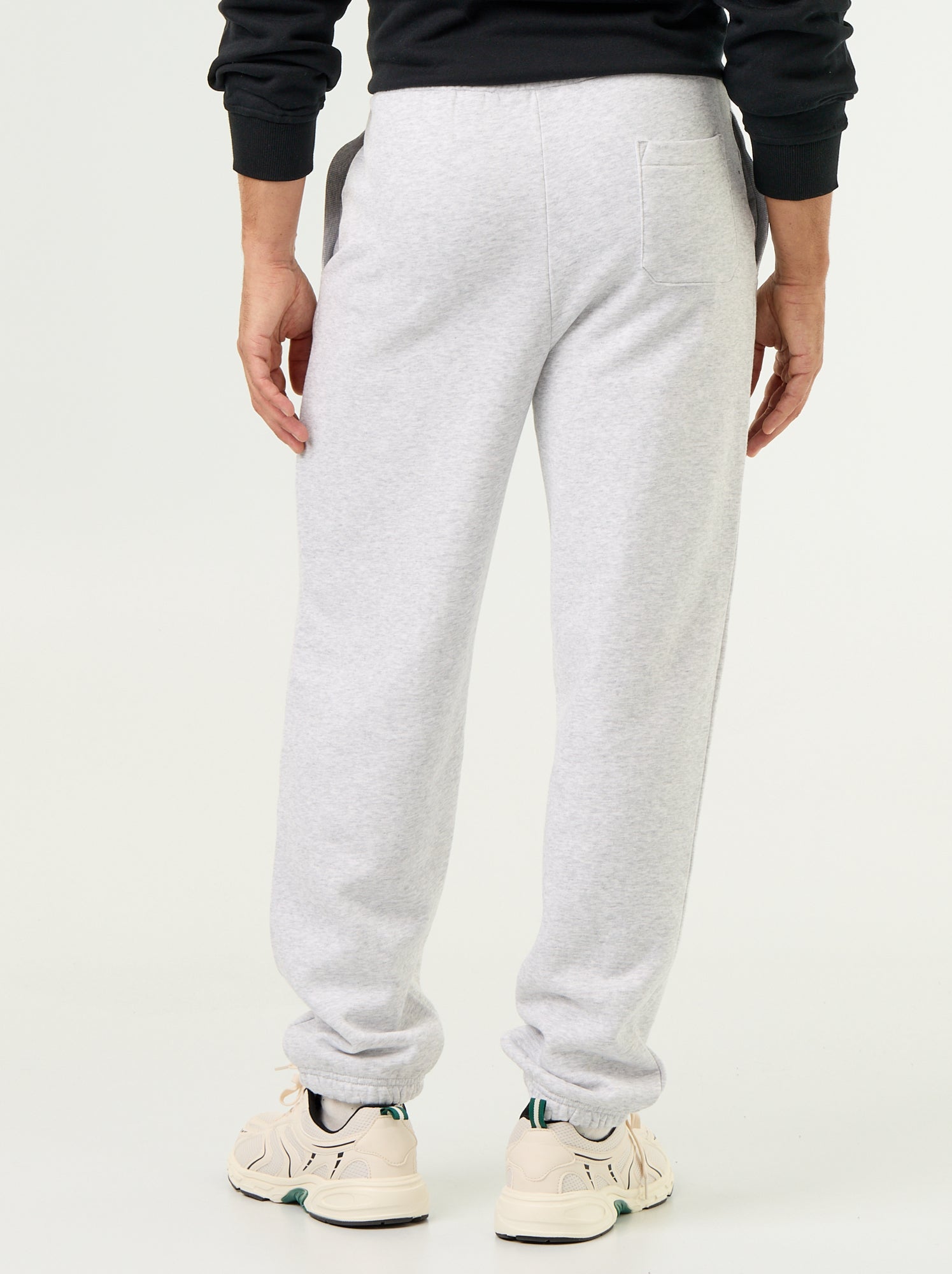 Pantalon jogging en molleton uni - Gris (GCS07_1)