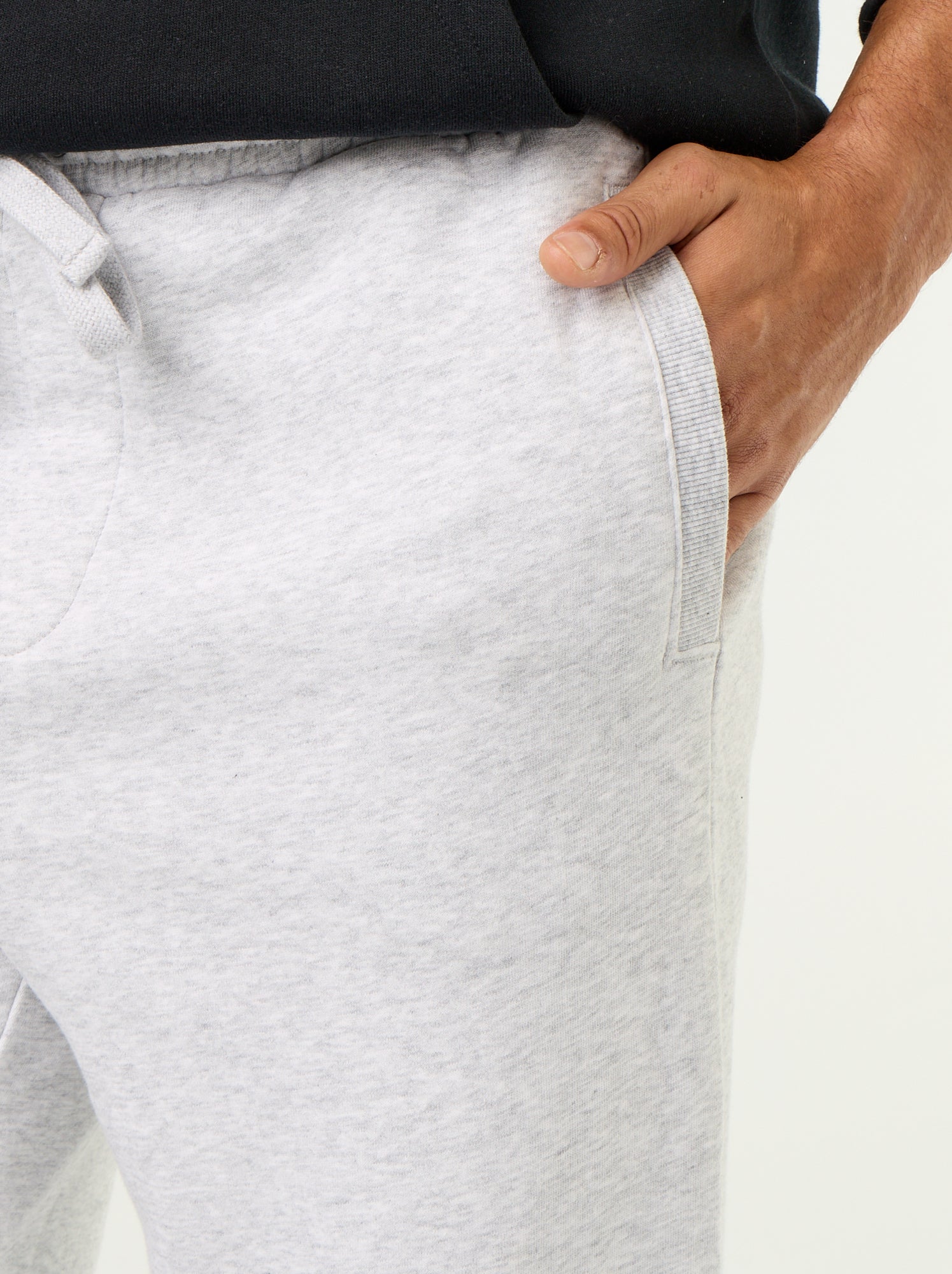 Pantalon jogging en molleton uni - Gris (GCS07_1)
