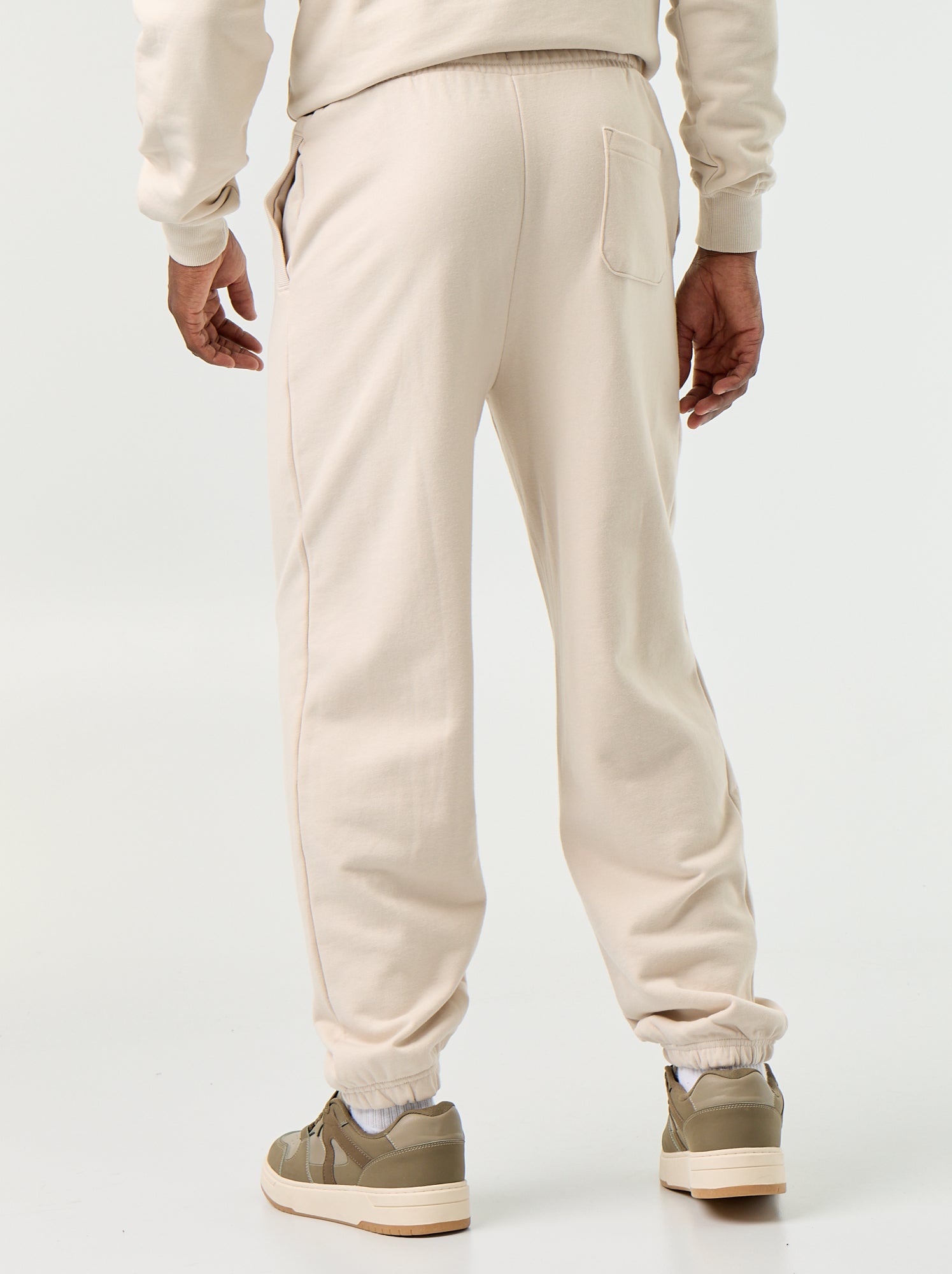Pantalon jogging en molleton uni - Gris (GCS07_4)
