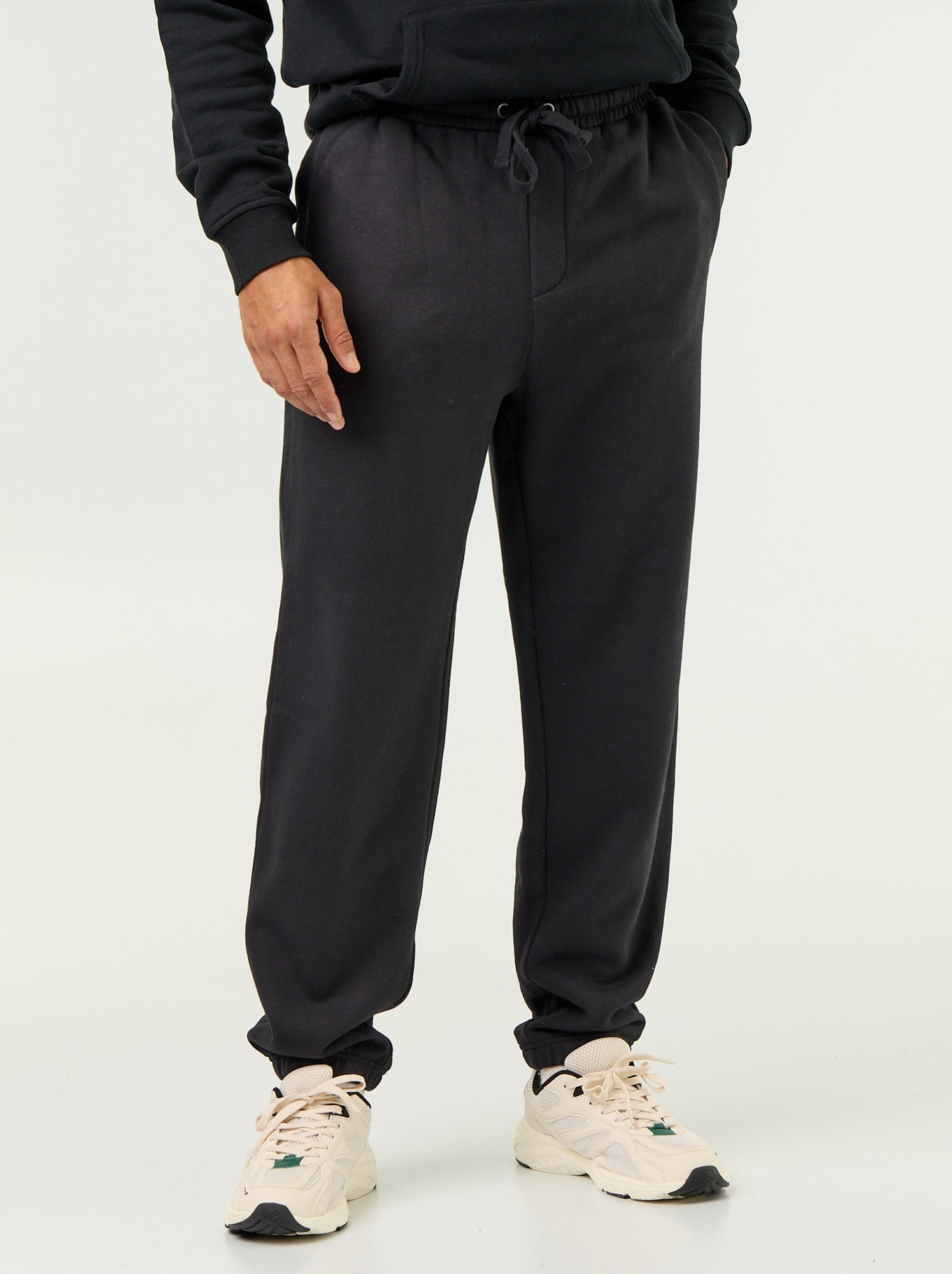 Pantalon jogging en molleton uni - Noir