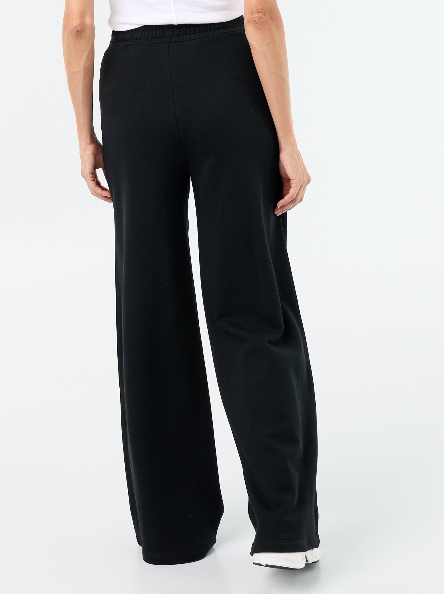 Pantalon jogging large en maille lourde - Noir