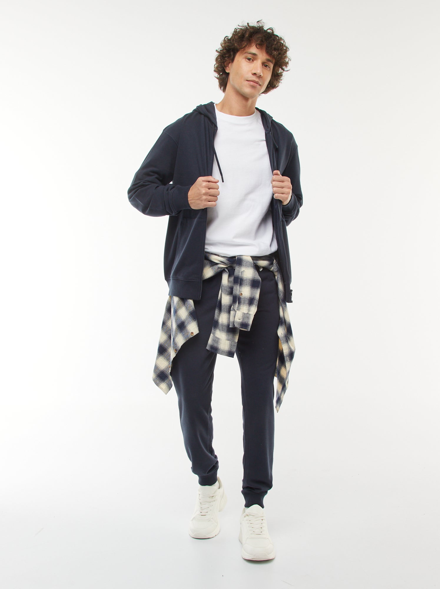 Pantalon jogging léger uni - Bleu marine