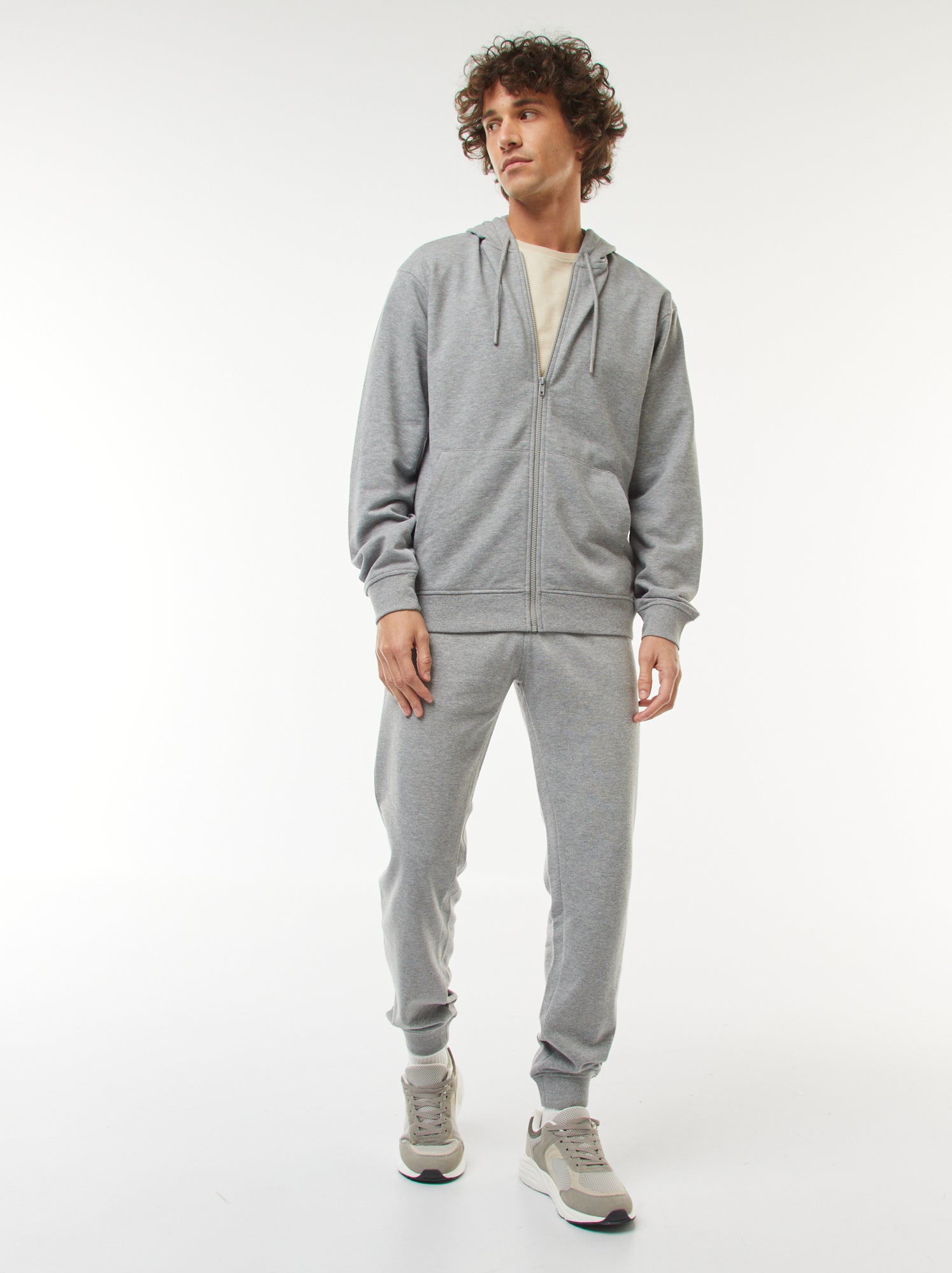 Pantalon jogging léger uni - Gris