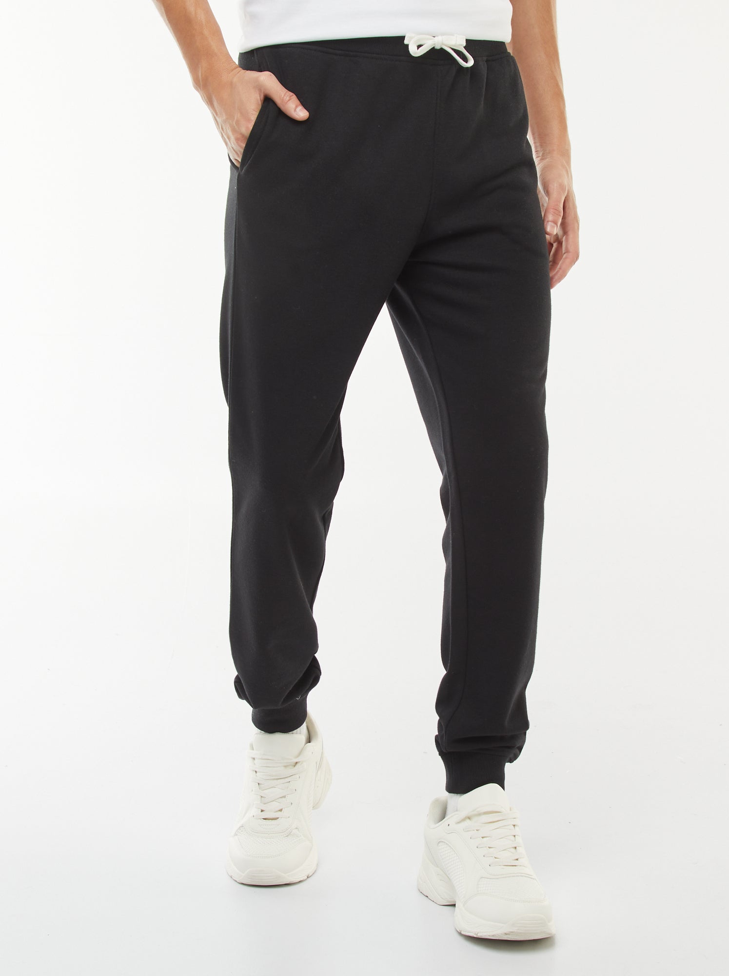Pantalon jogging léger uni - Noir