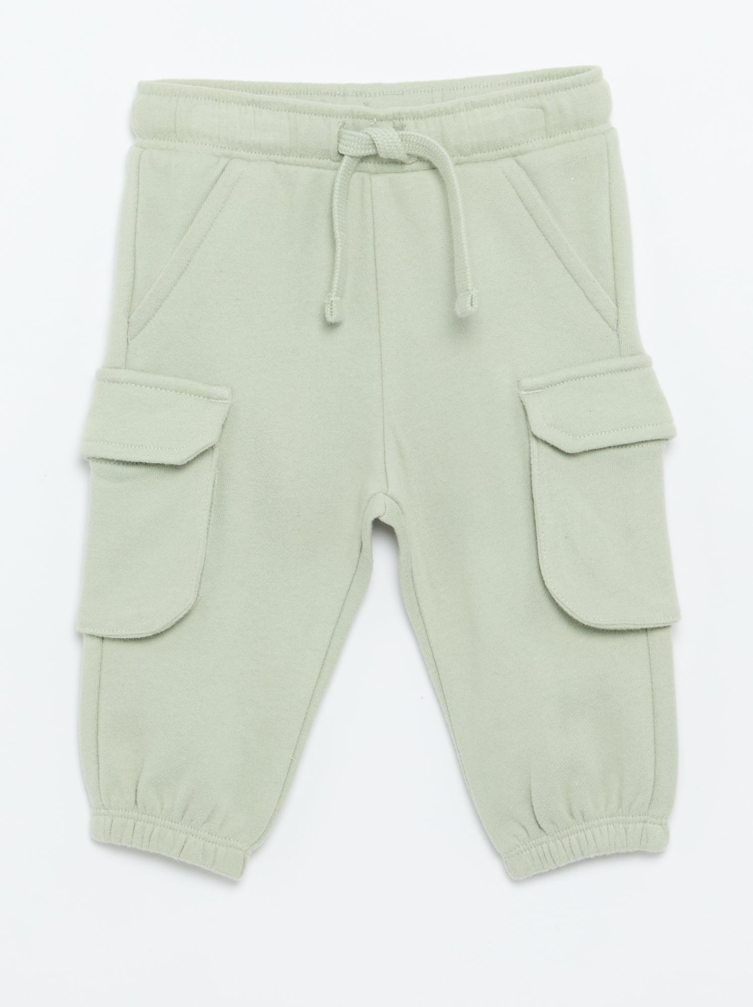 Pantalon jogging multipoches - Vert