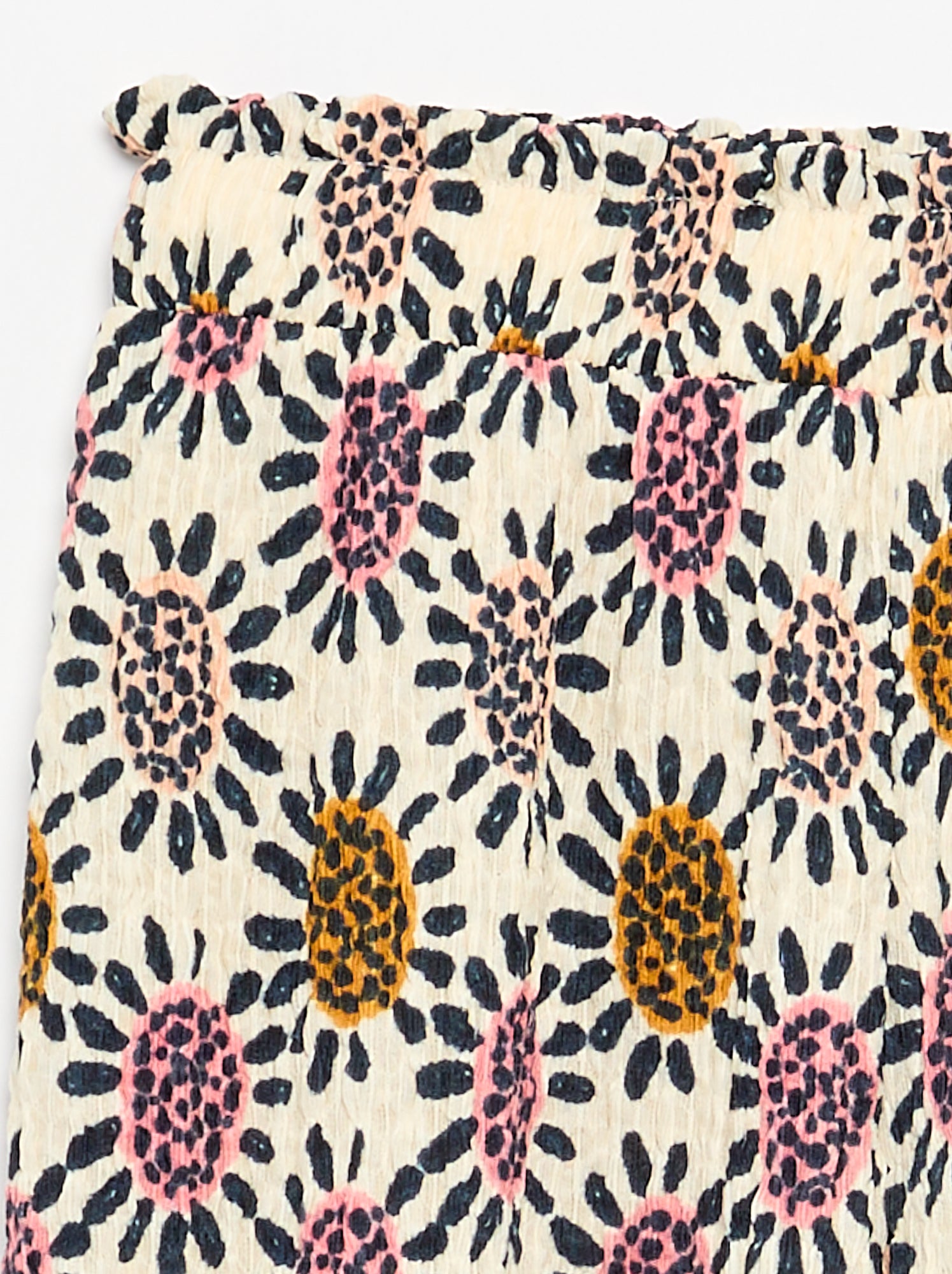 Pantalon large avec bas volantés - Beige (FZP74_4)