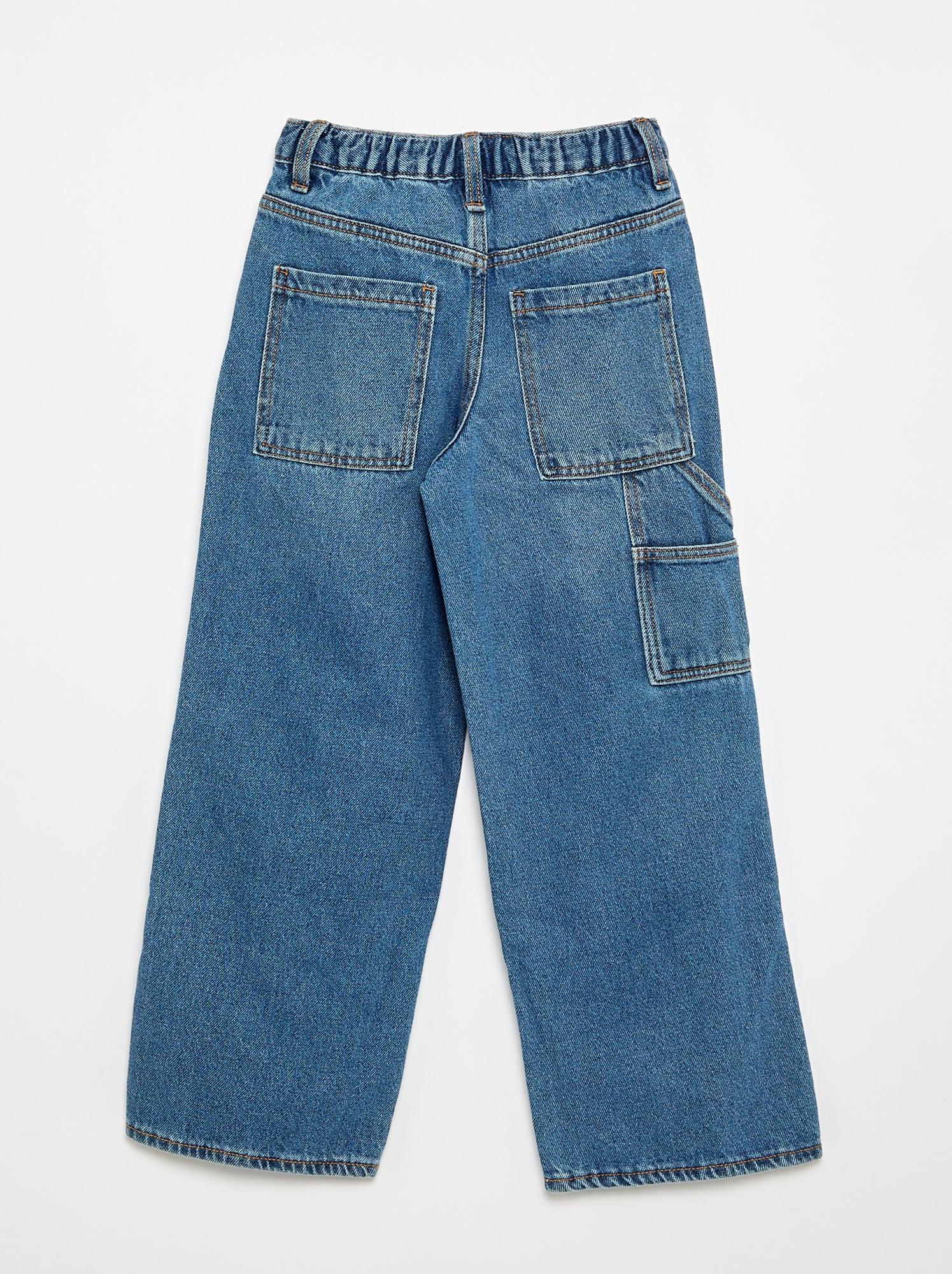 Pantalon large en denim - Bleu