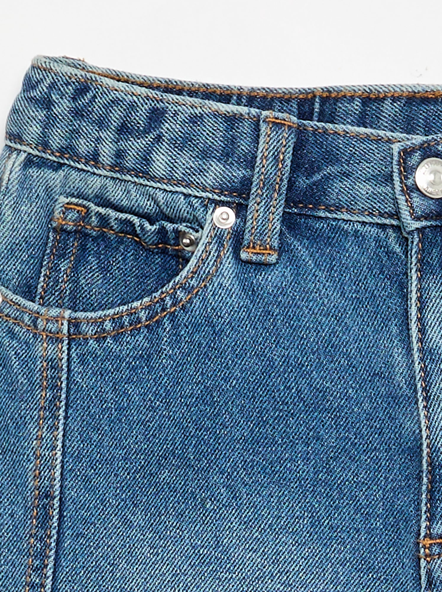 Pantalon large en denim - Bleu