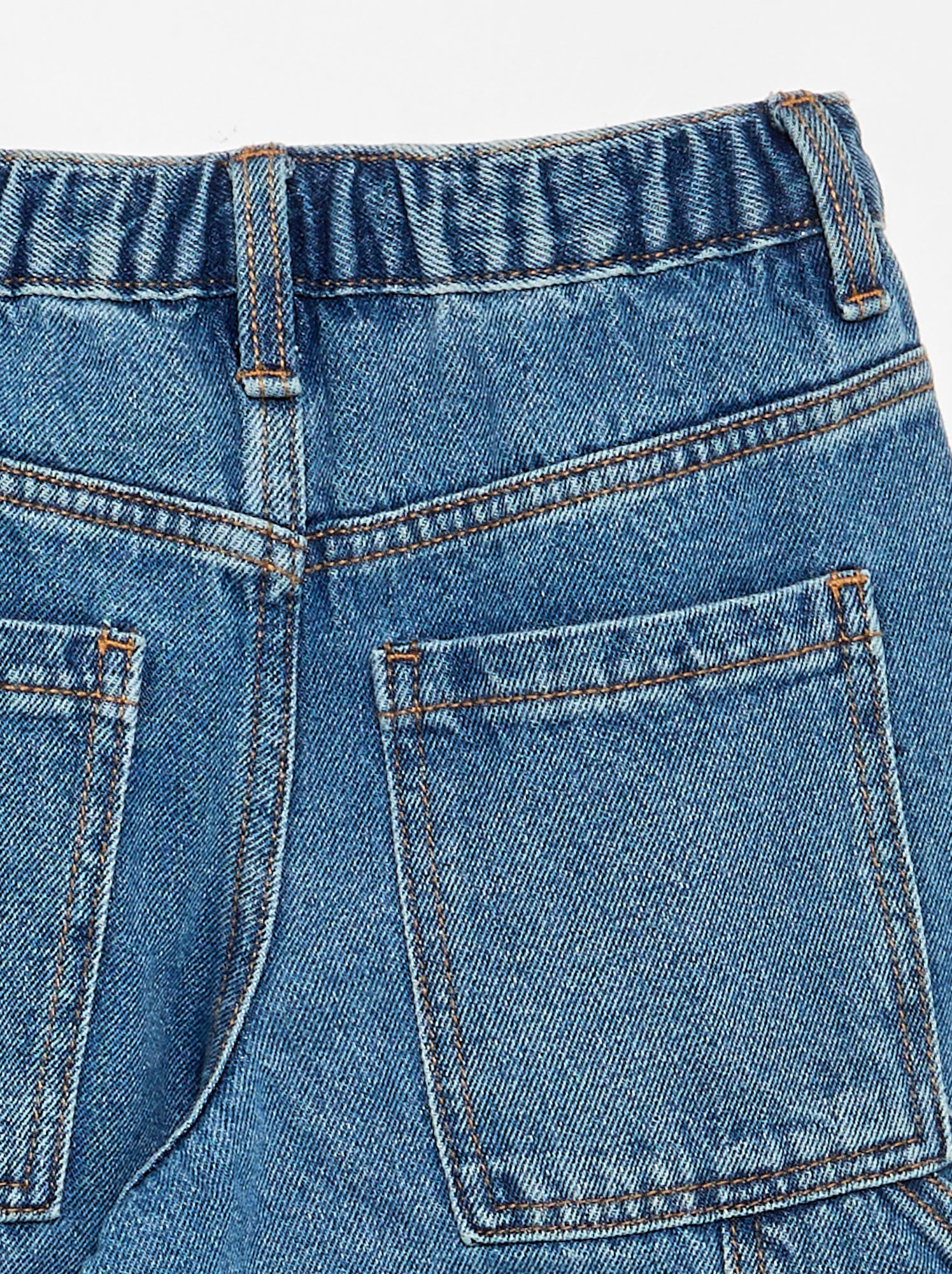 Pantalon large en denim - Bleu