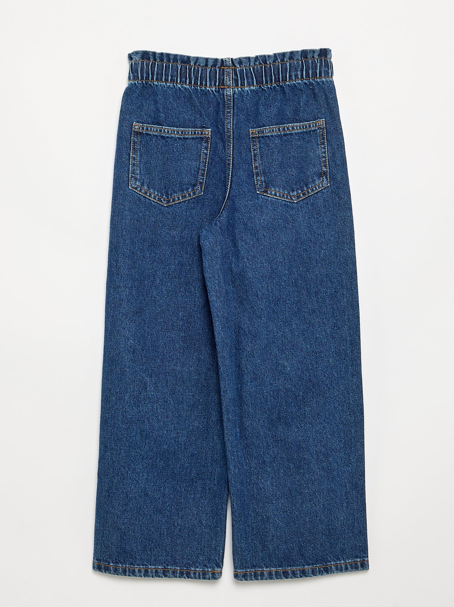 Pantalon large en denim - Bleu (GJT30_3)