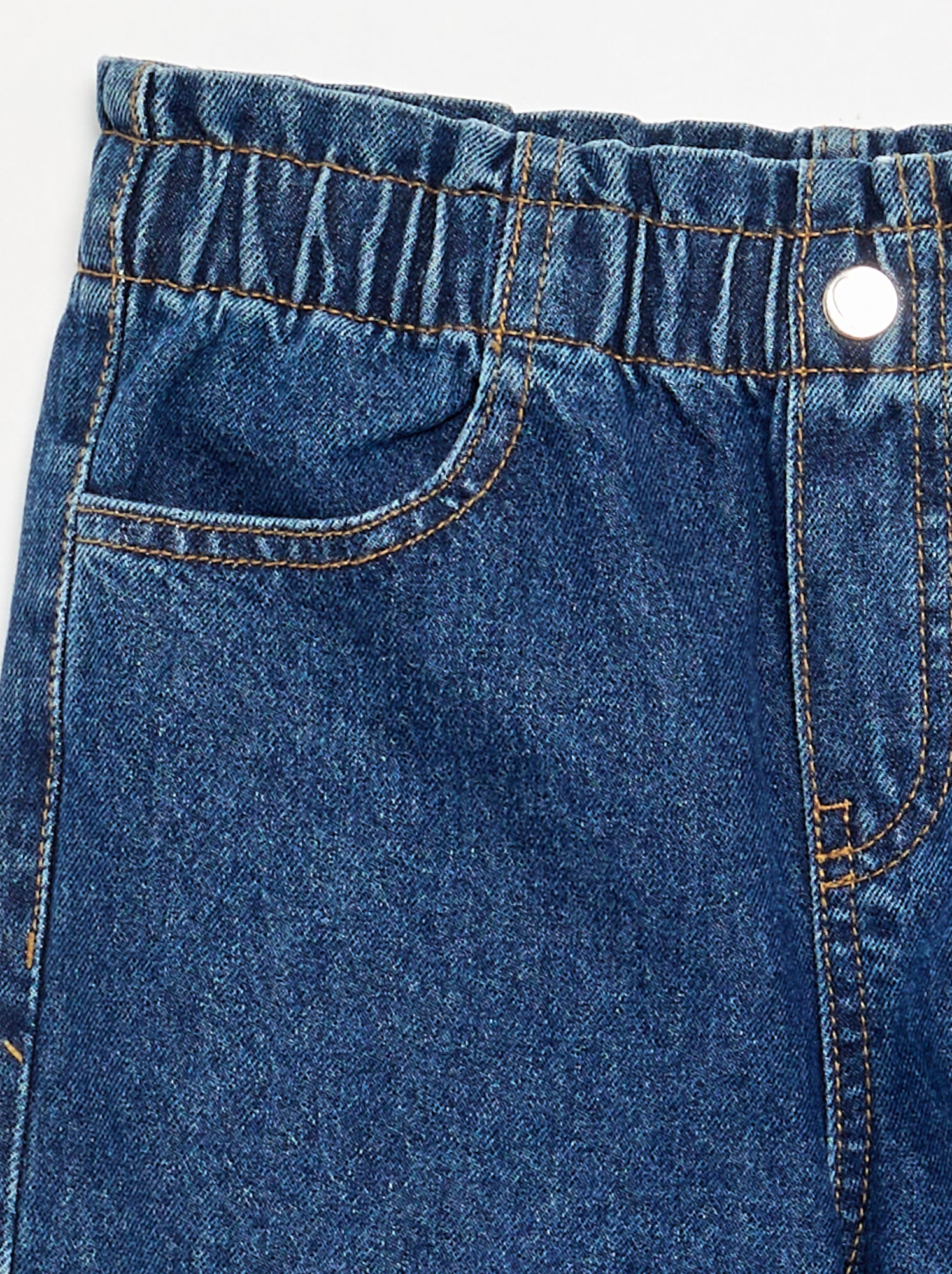 Pantalon large en denim - Bleu (GJT30_3)