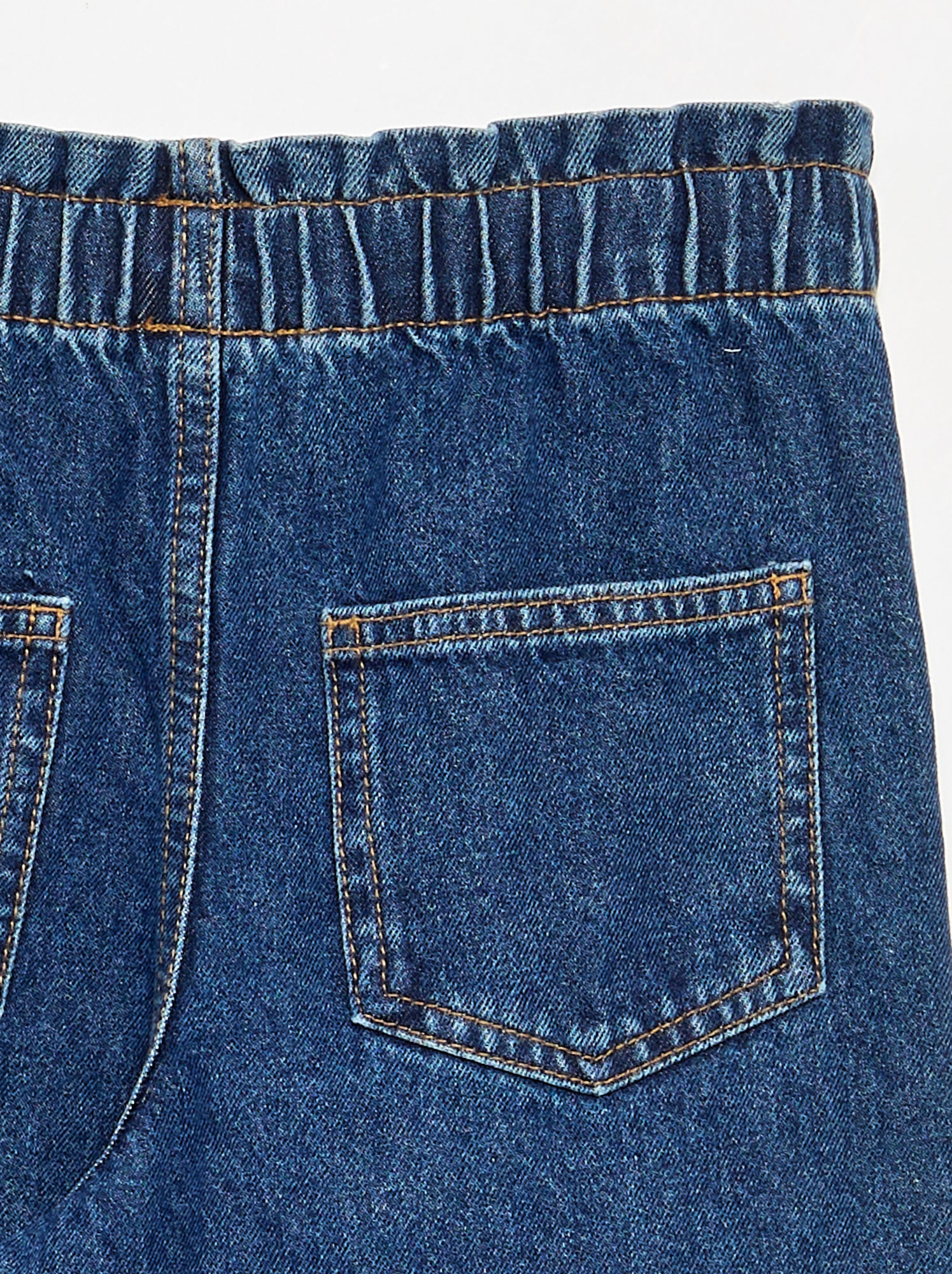 Pantalon large en denim - Bleu (GJT30_3)