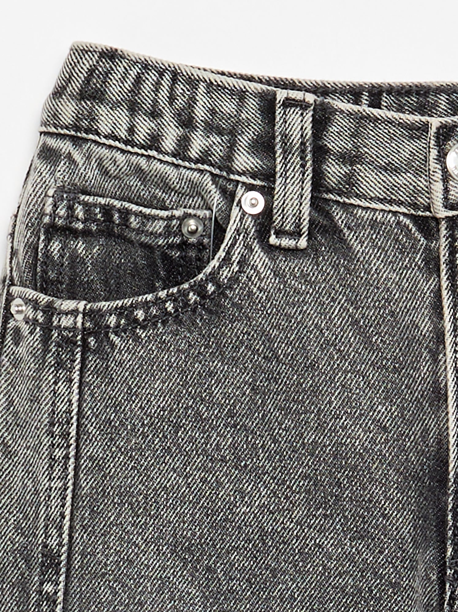 Pantalon large en denim - Gris