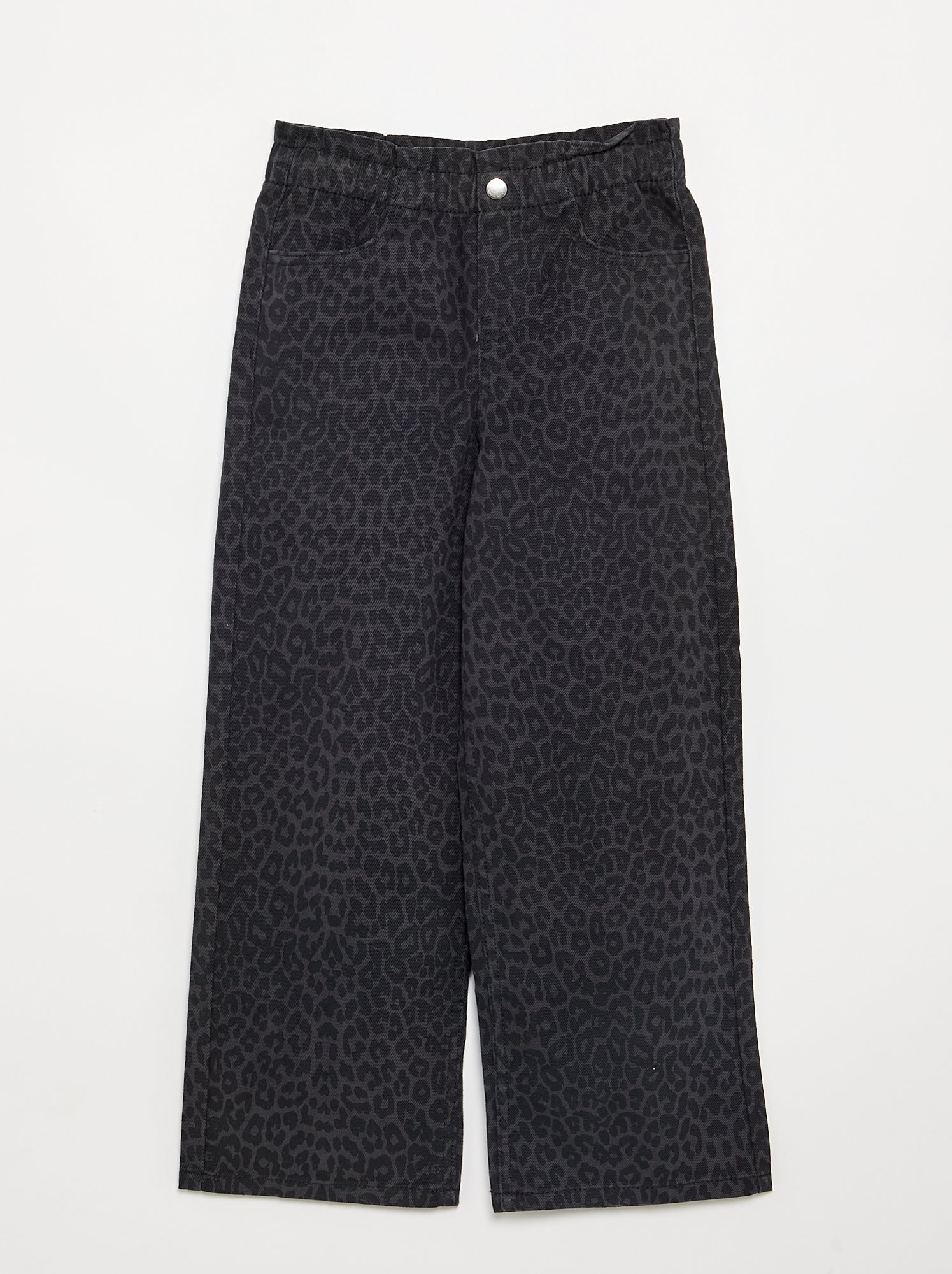 Pantalon large en denim - Gris (GJT30_5)