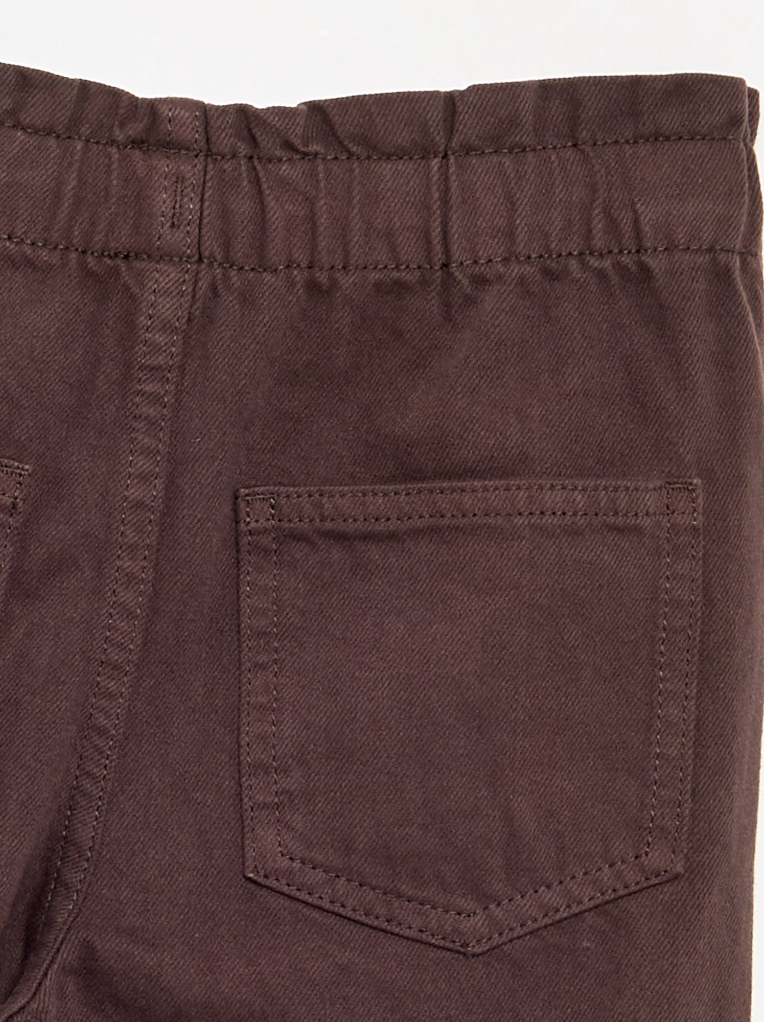 Pantalon large en denim - Marron