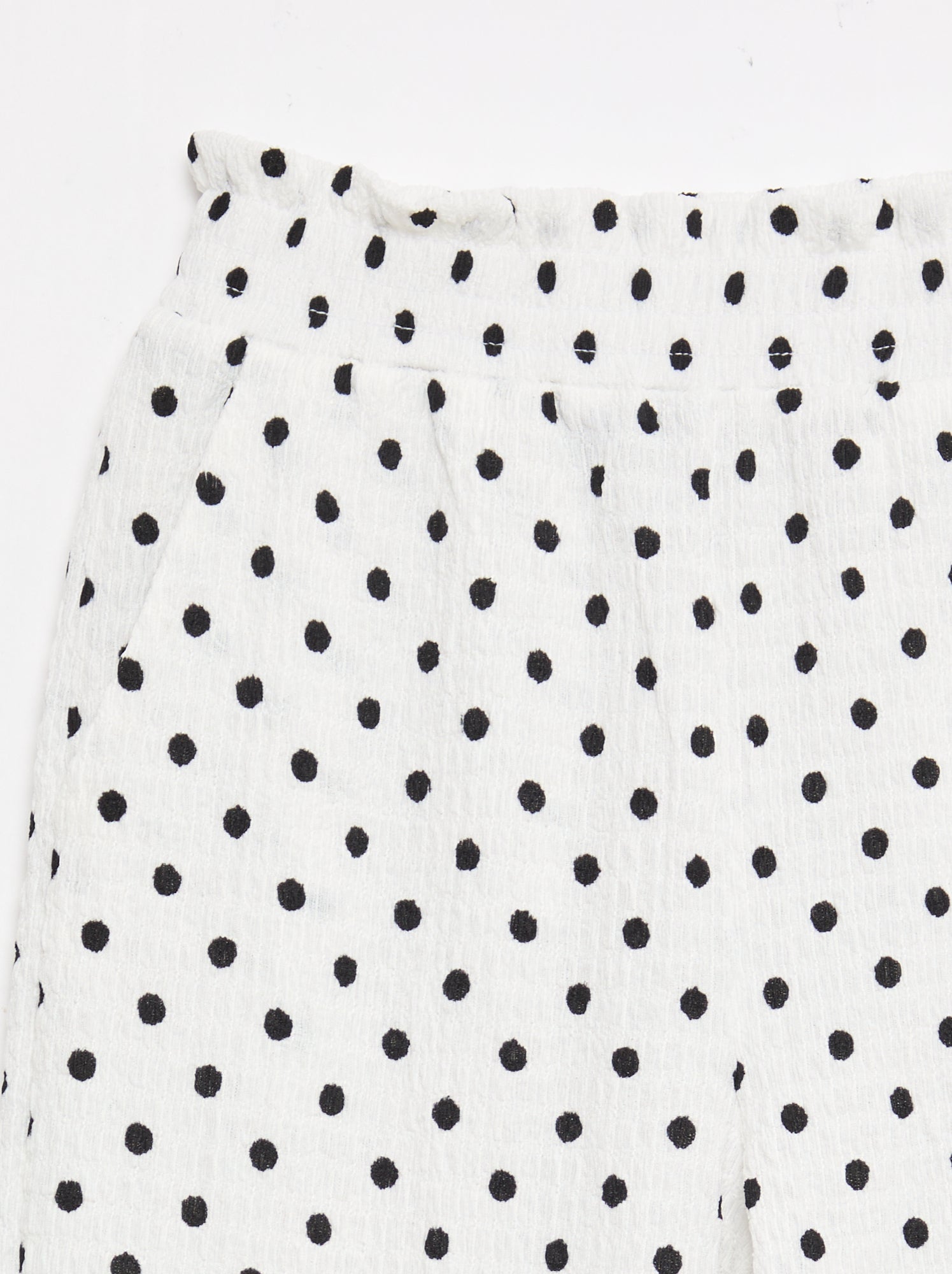 Pantalon large en maille crêpe - Blanc