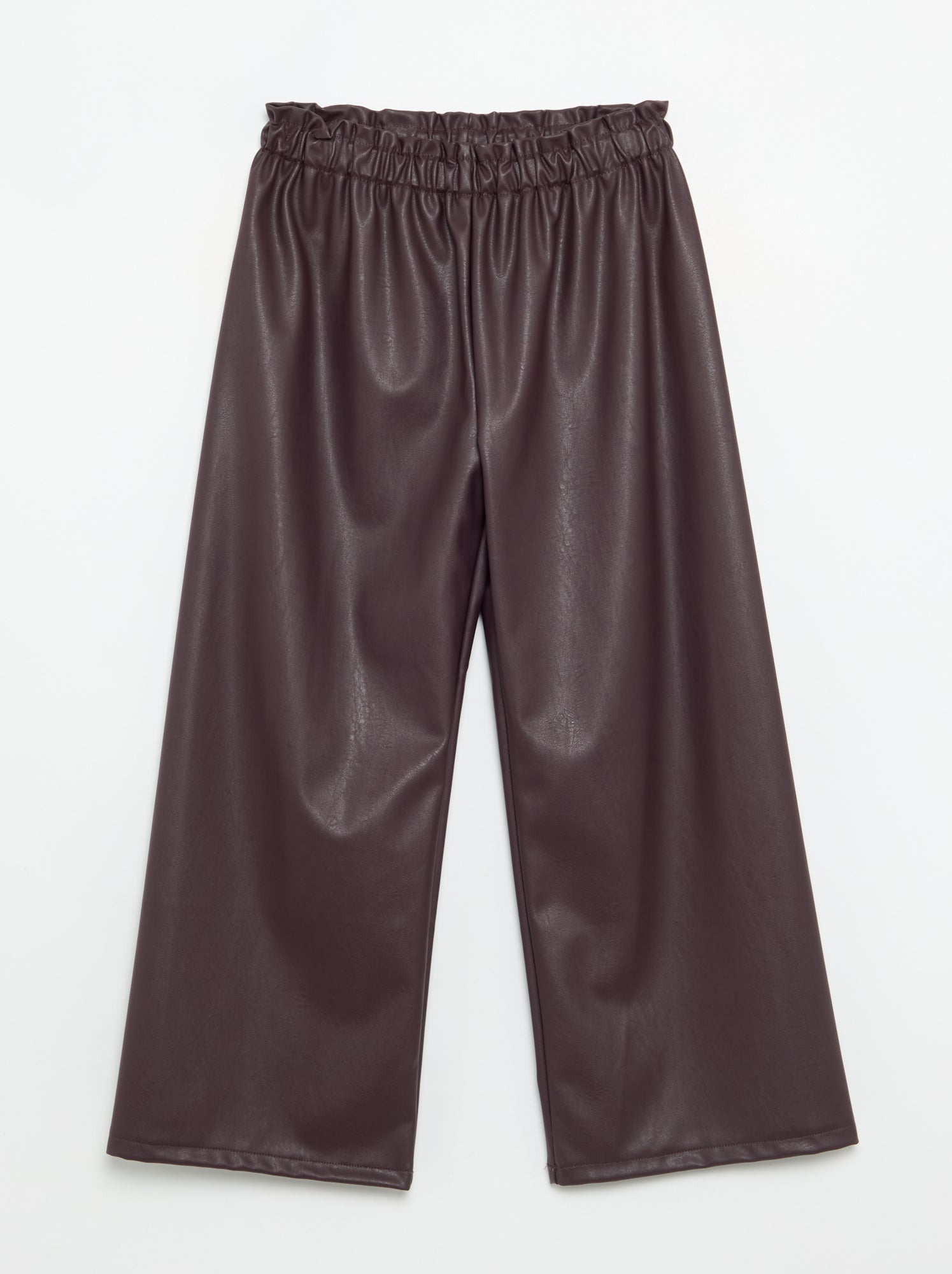 Pantalon large en simili - Violet