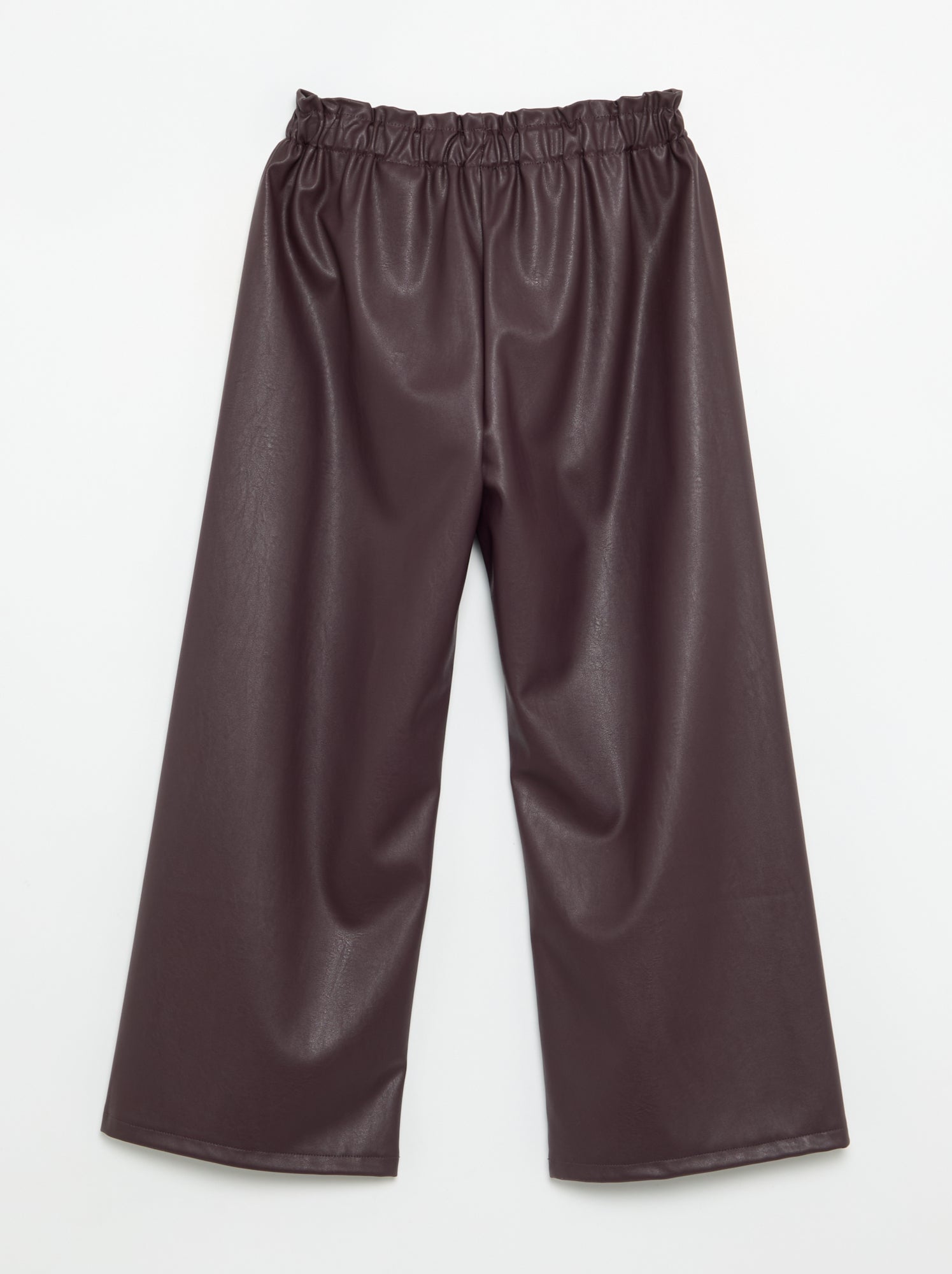 Pantalon large en simili - Violet
